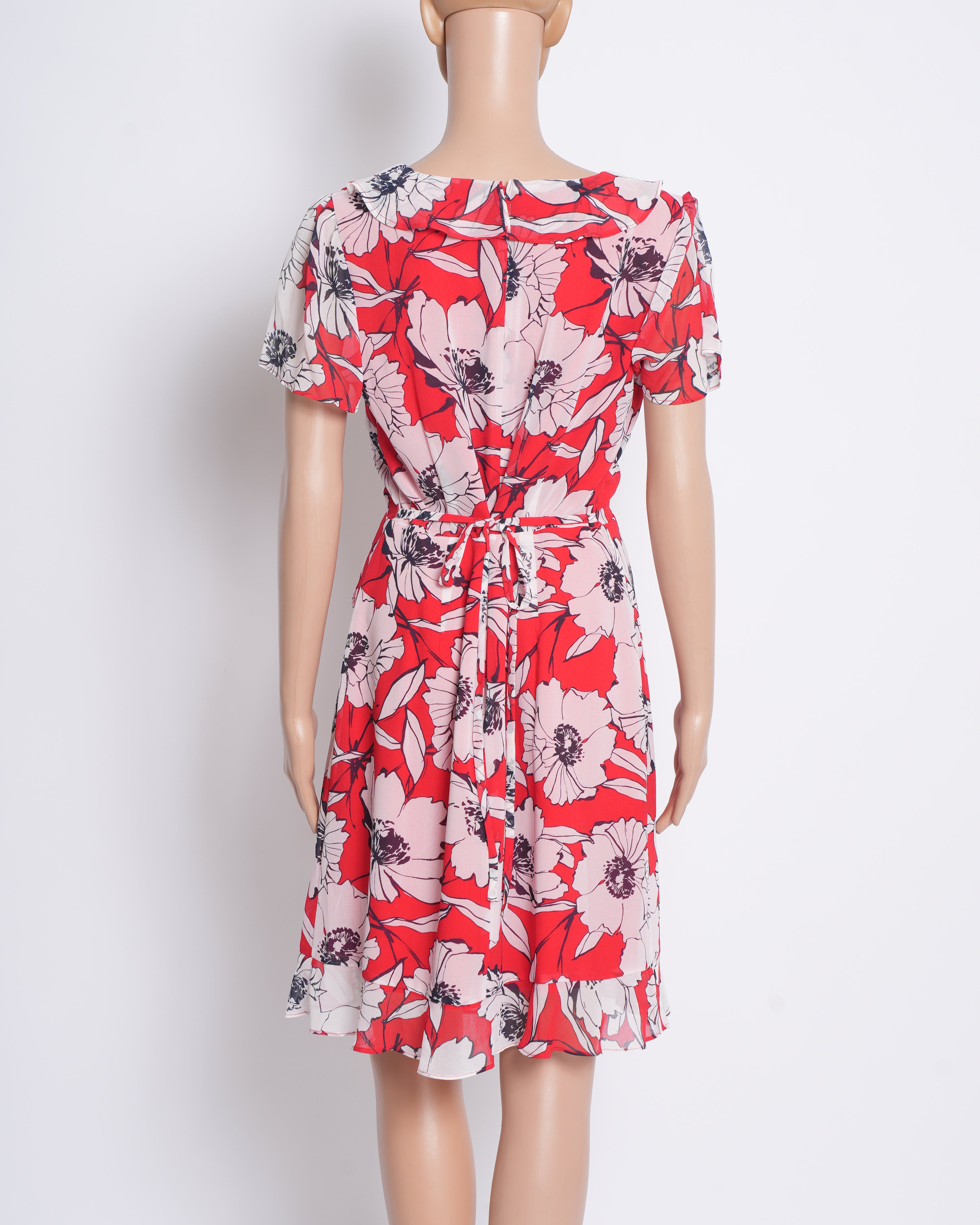 Karl Lagerfeld Floral Ruffle Wrap Dress