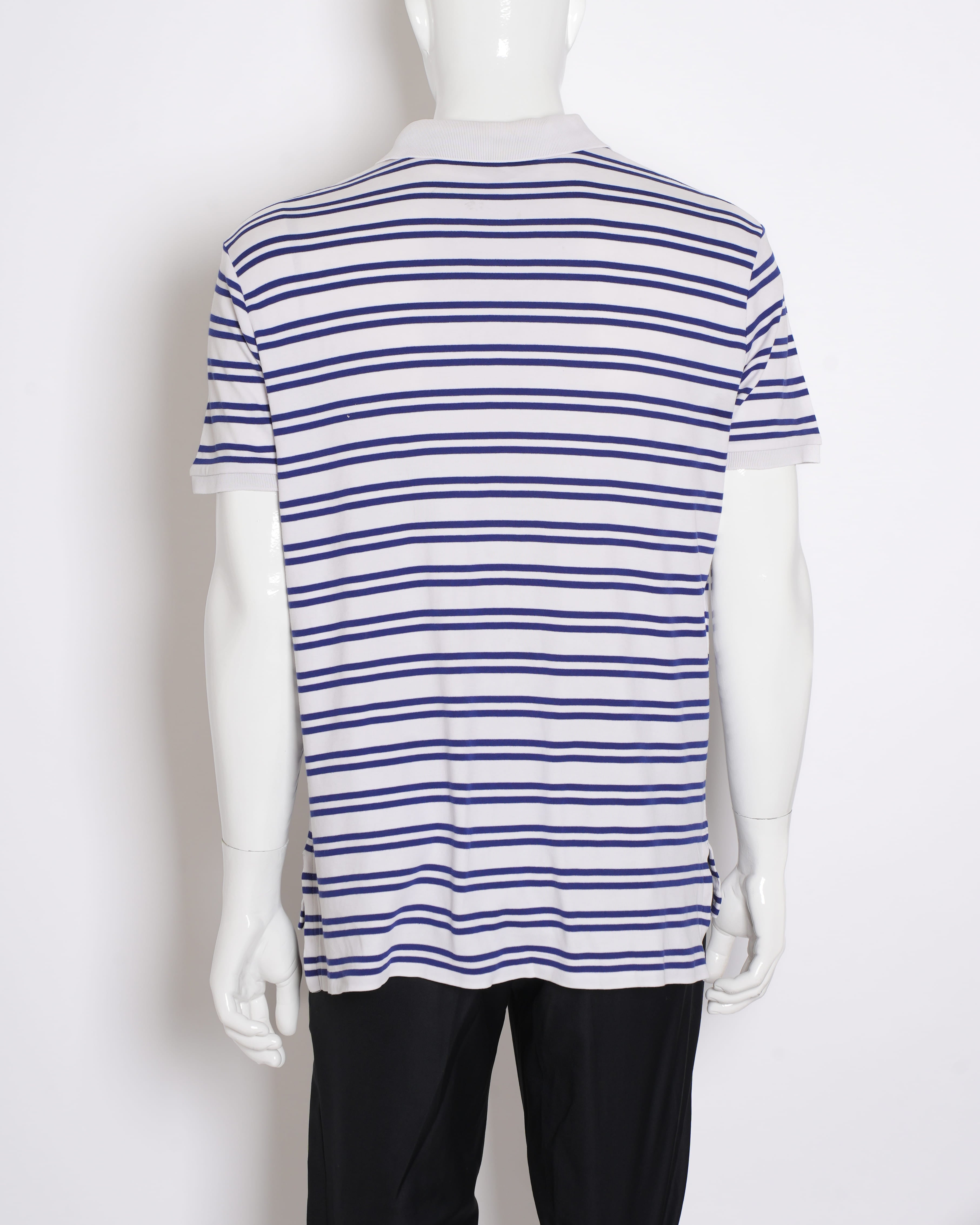 Polo by Ralph Lauren Men's T-shirt in Horizontal Blue & White Stripes