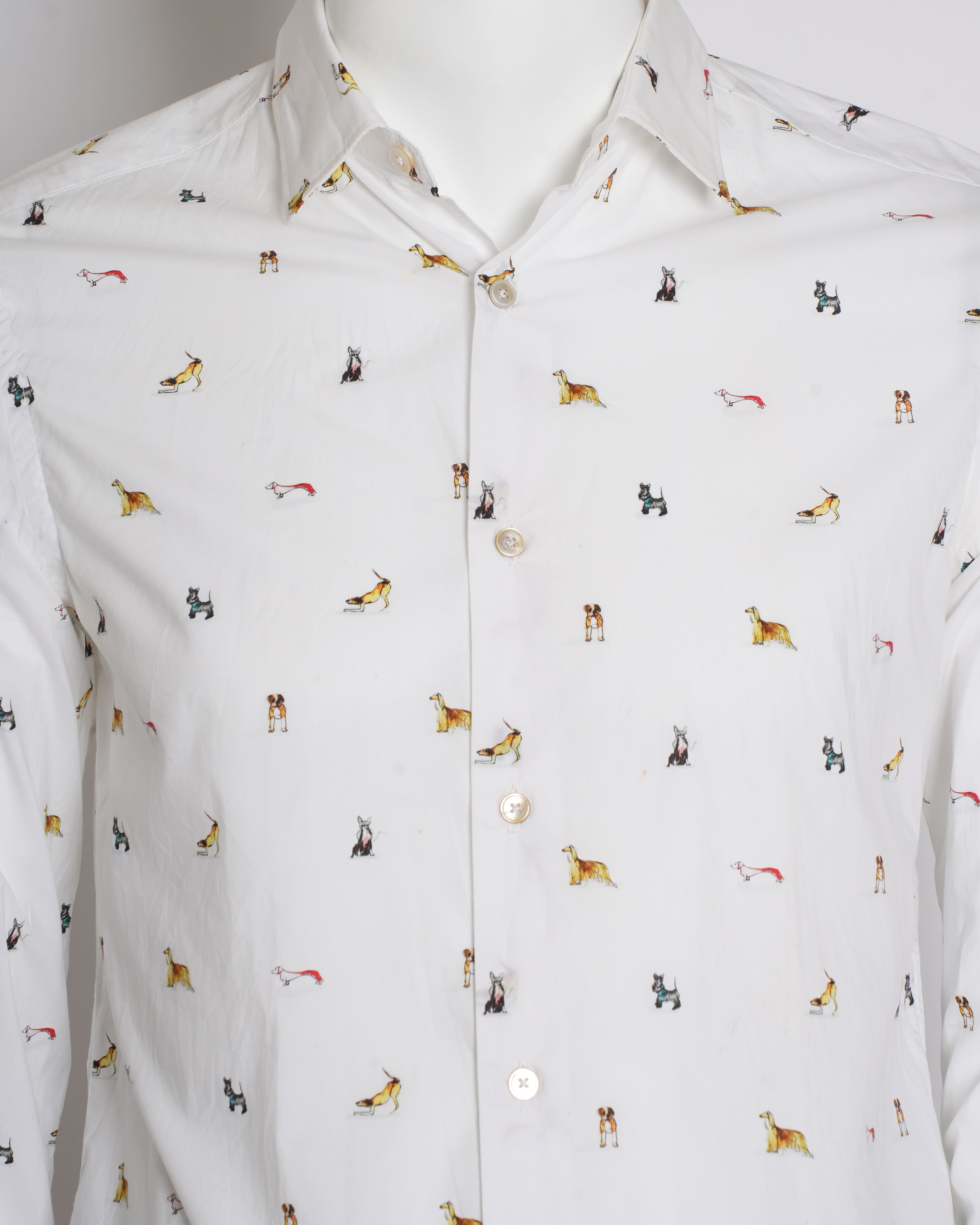 Paul Smith Men's Button Down Shirt With Allover Print