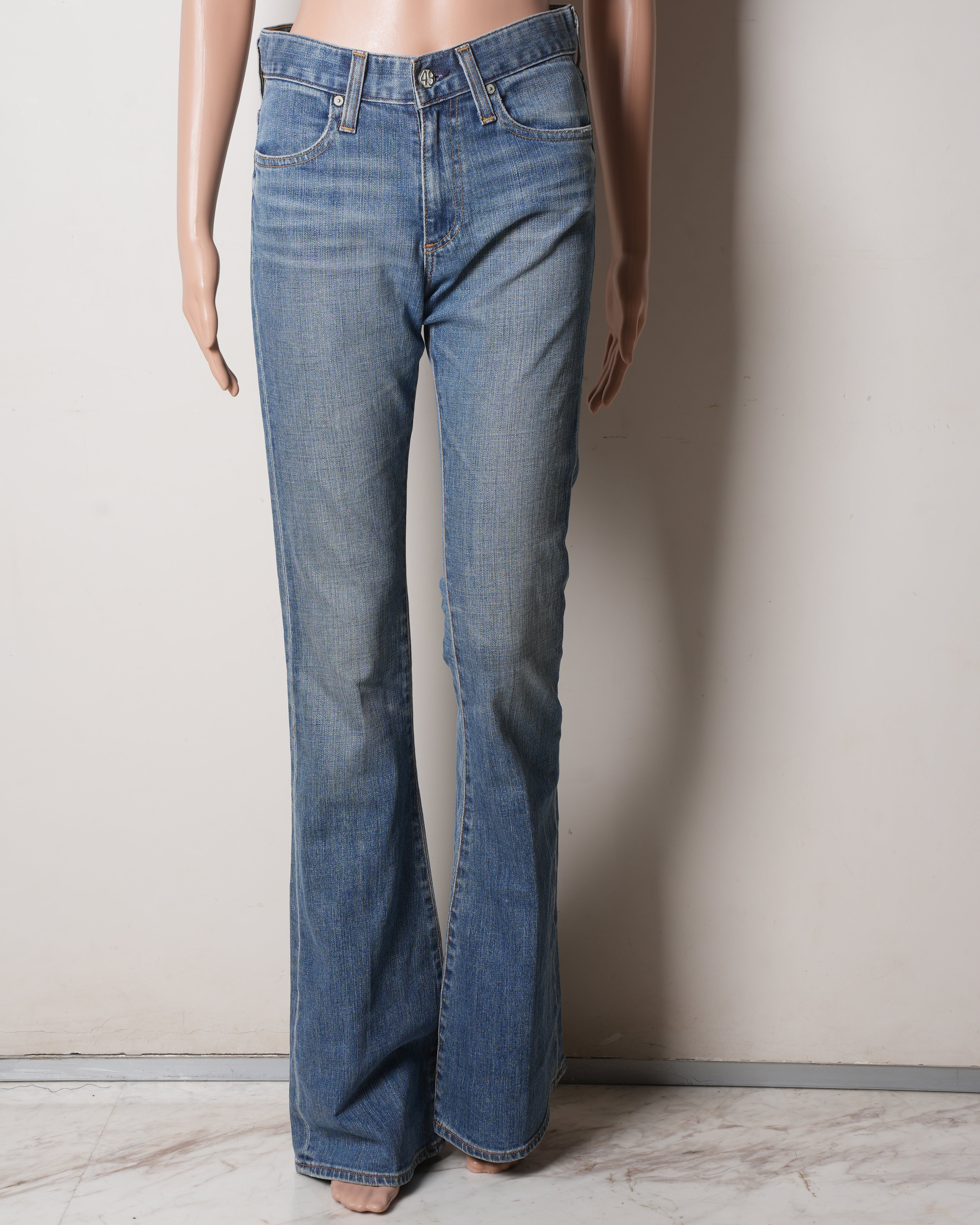 Adriano Goldschmied Blue Bell-Bottom Pants