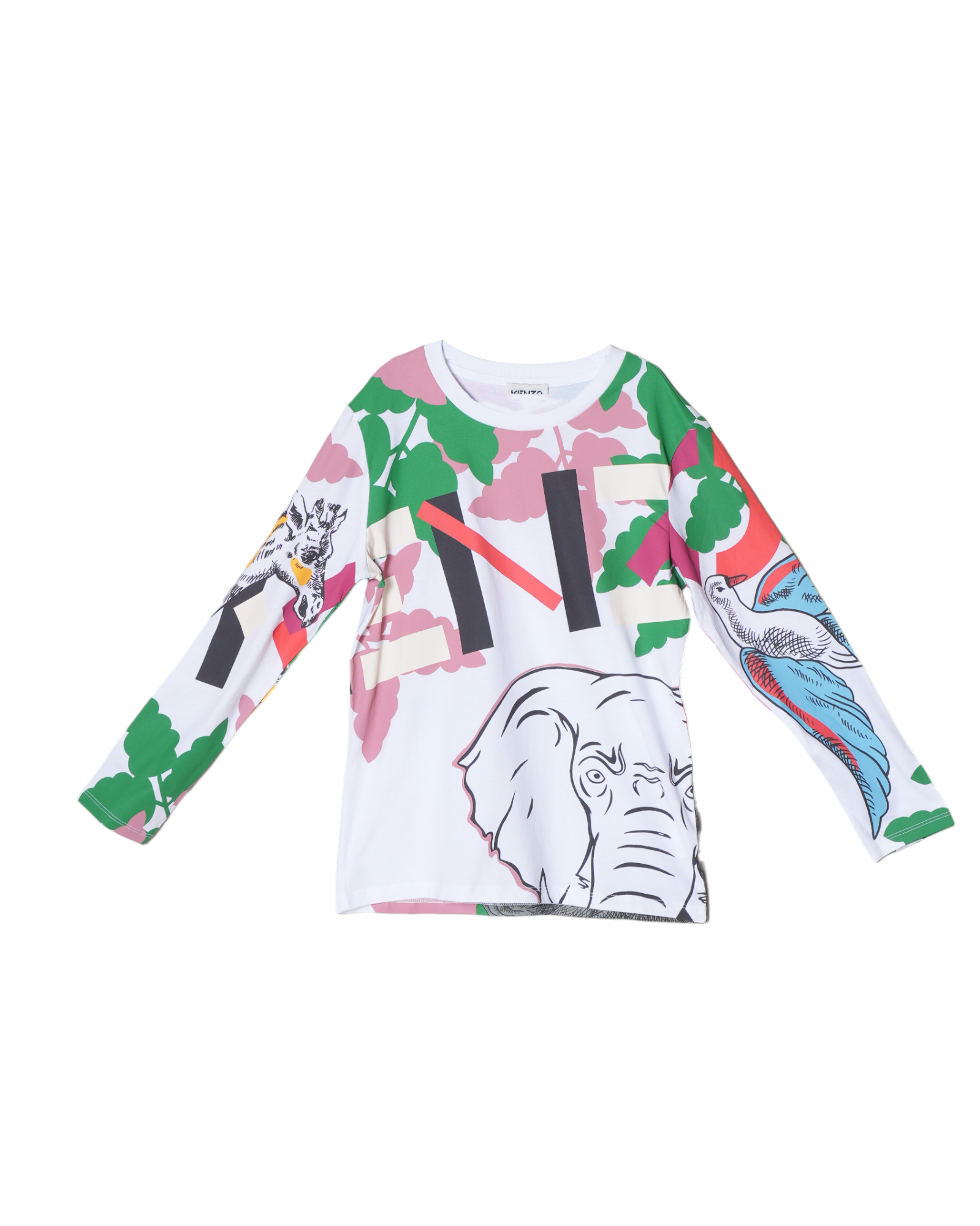 Kenzo Long Sleeved Cotton T-shirt