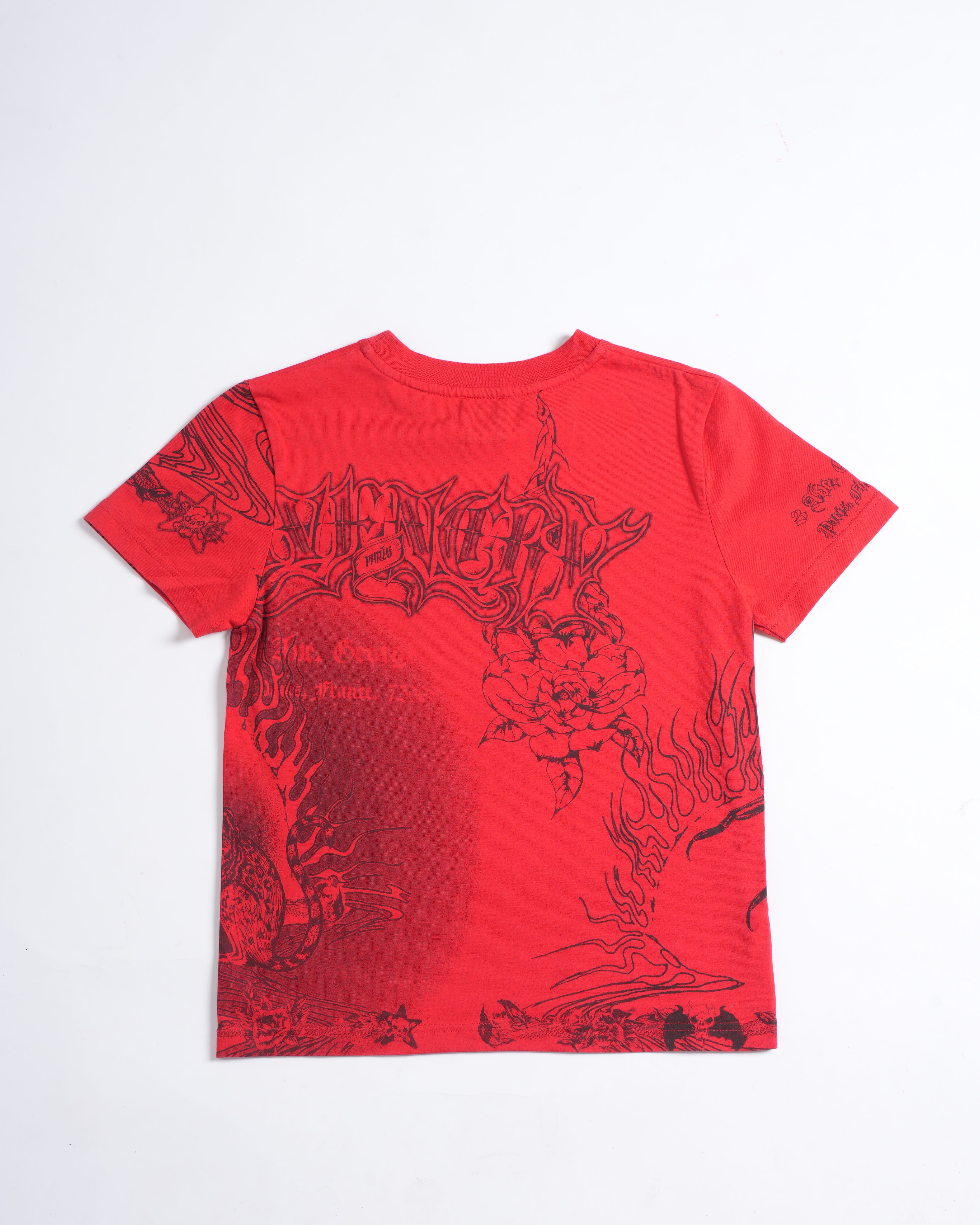 Givenchy Kids Printed T-shirt In Red