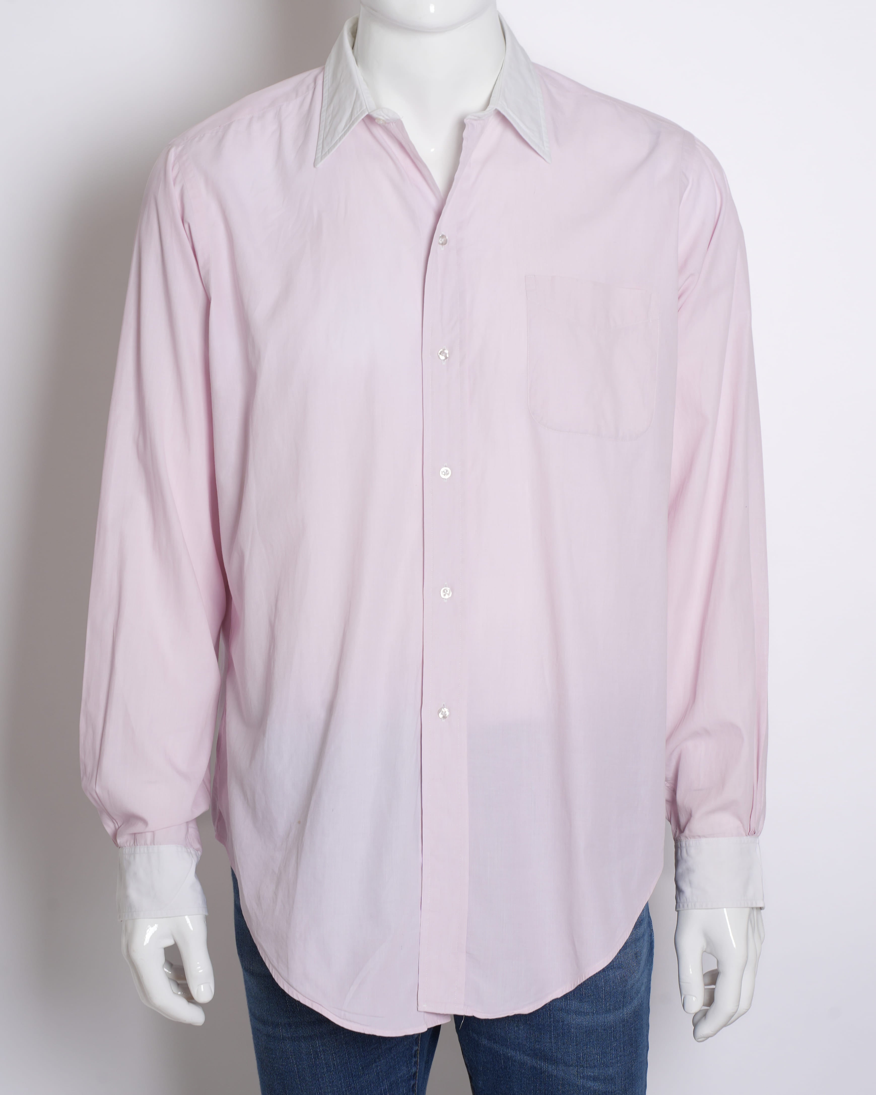 Brooks Brothers Button-Down Shirt in Pink with White Collar & Cuff Detailing