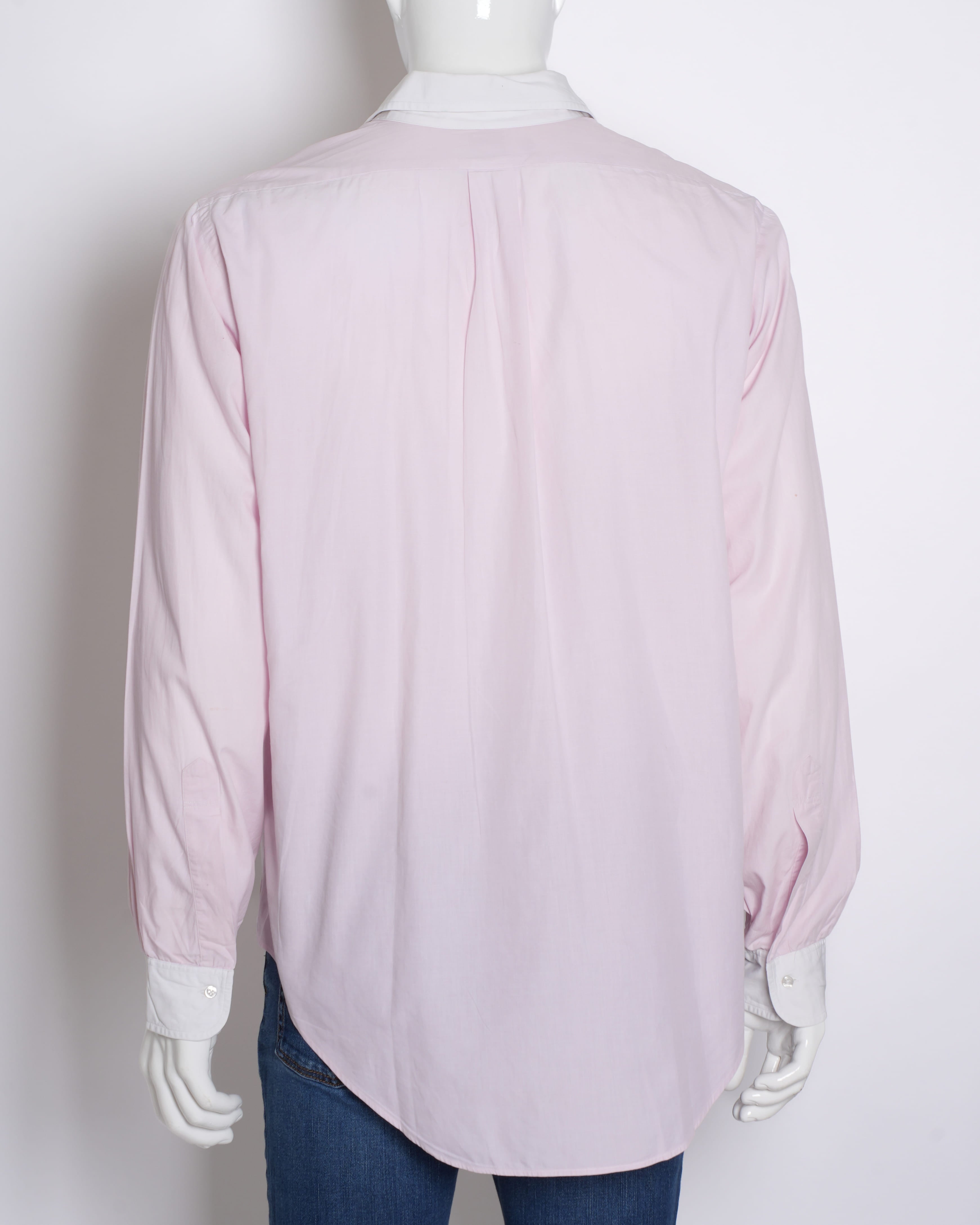 Brooks Brothers Button-Down Shirt in Pink with White Collar & Cuff Detailing
