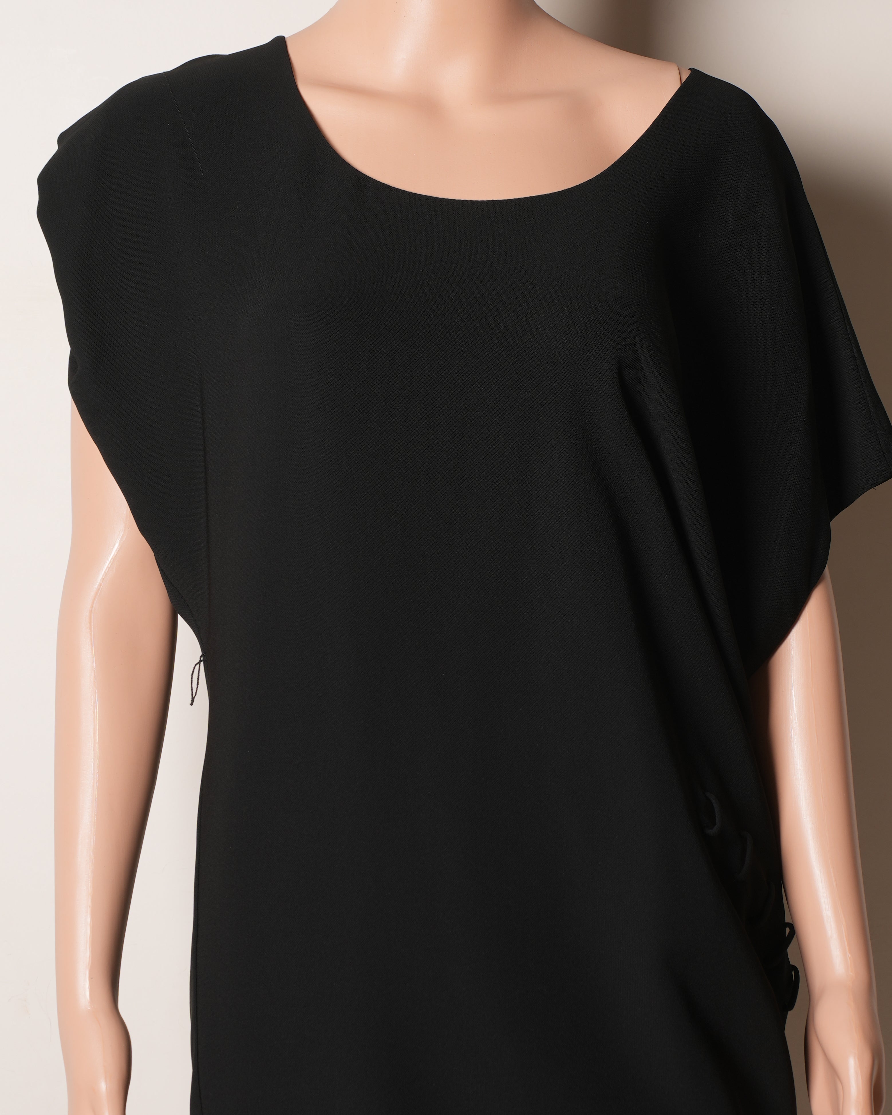 DVF Black Drape Dress