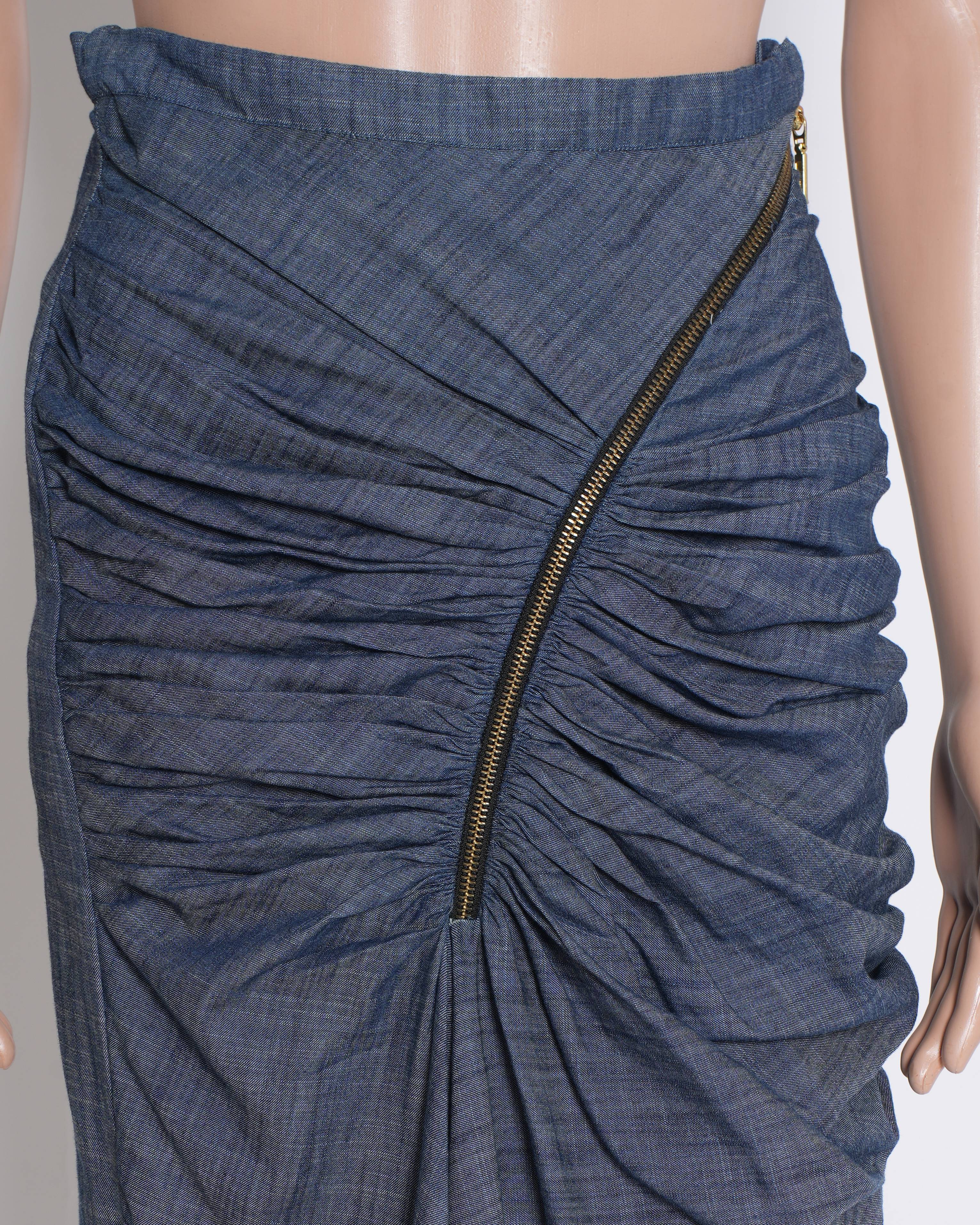 New Saaksha and Kinni Denim Cocktail Skirt