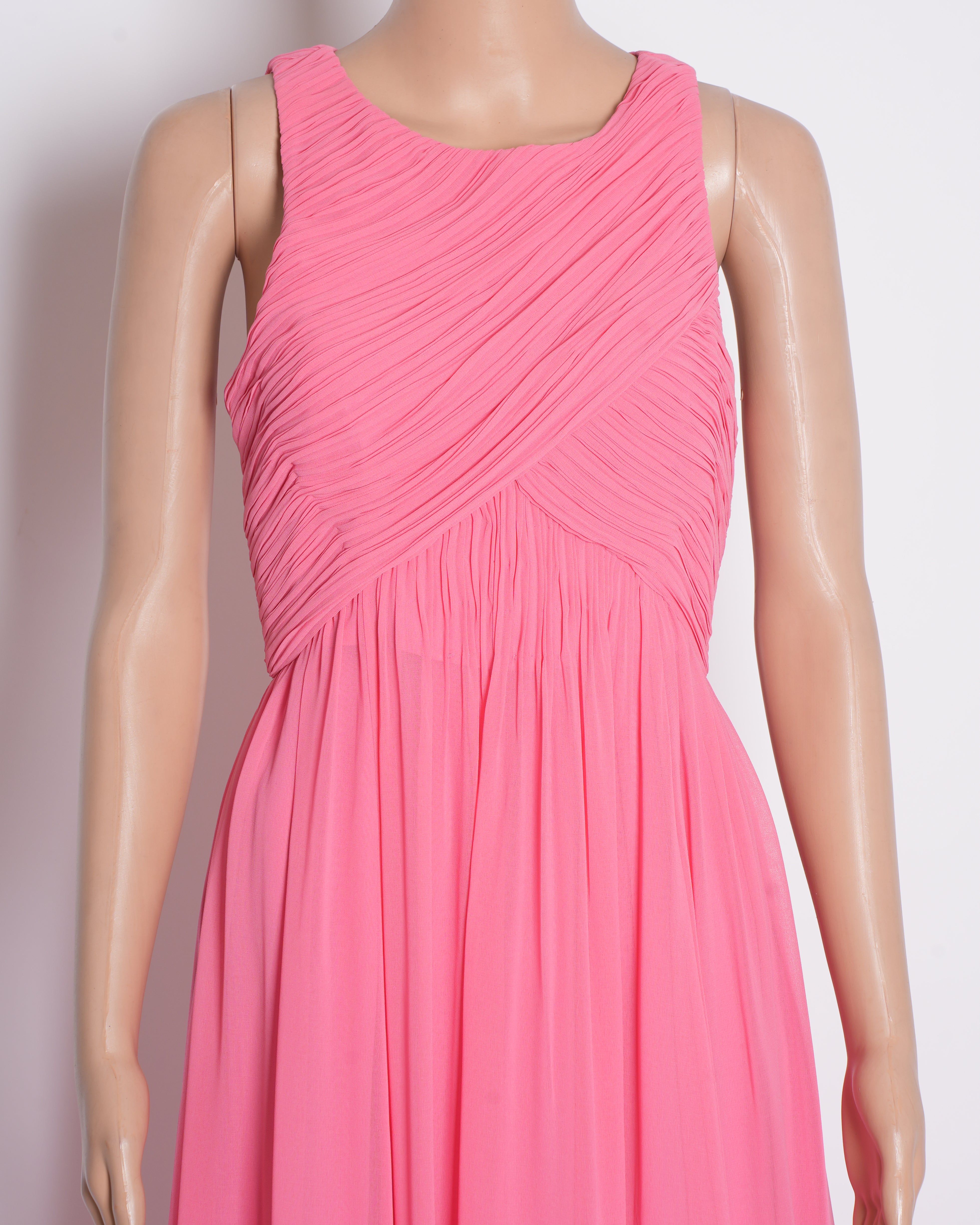 New Armani Exchange Layered Dress In Peach