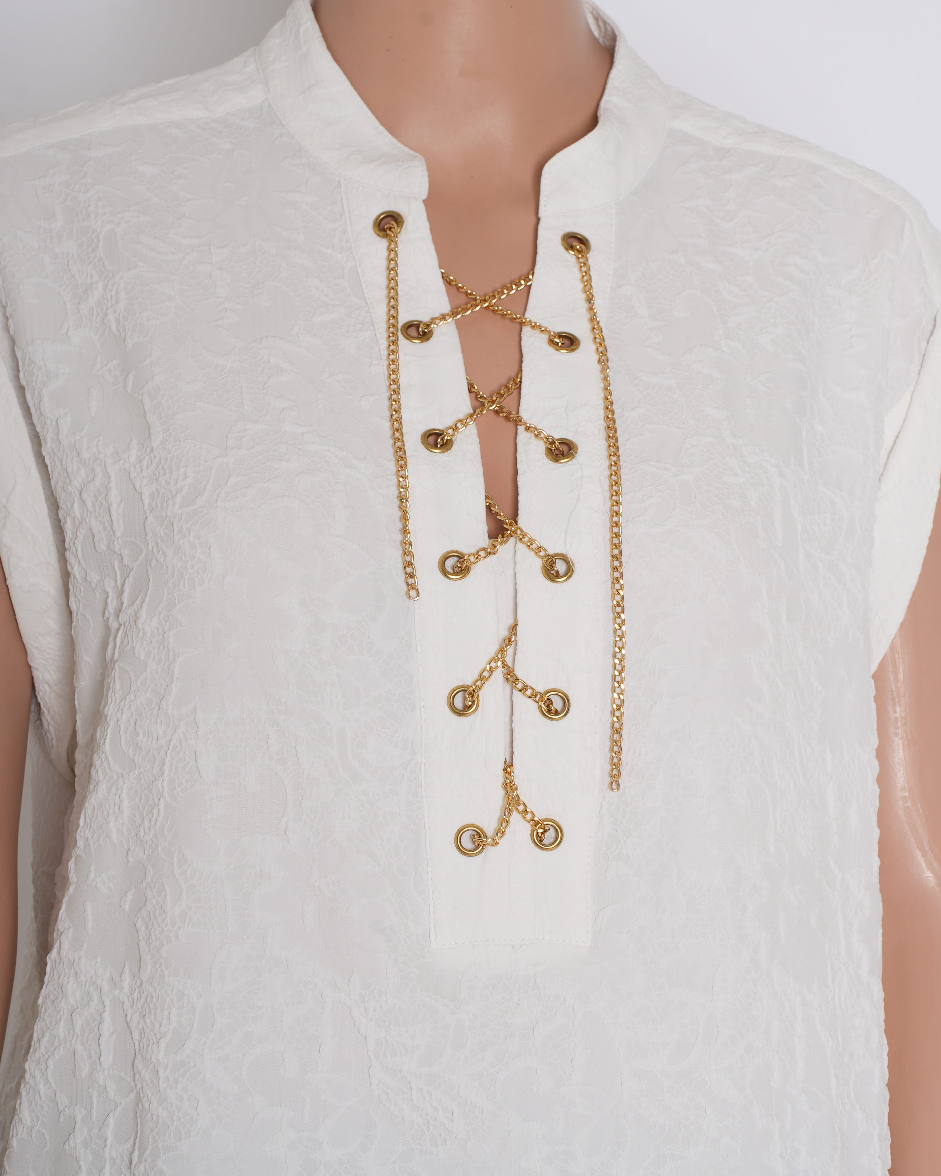 Michael Kors Textured Top In White