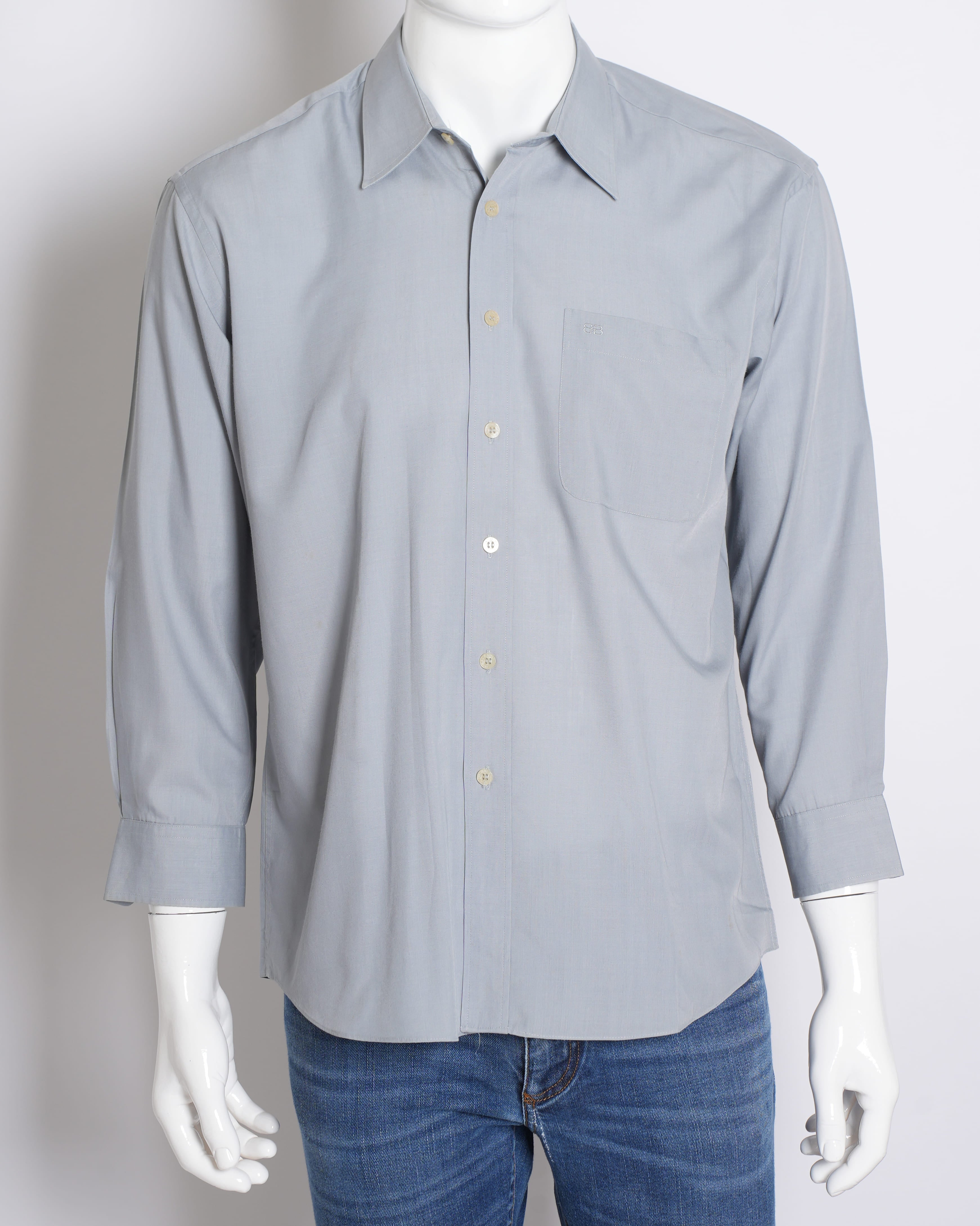 Balenciaga Men's Button-Down Shirt in grey