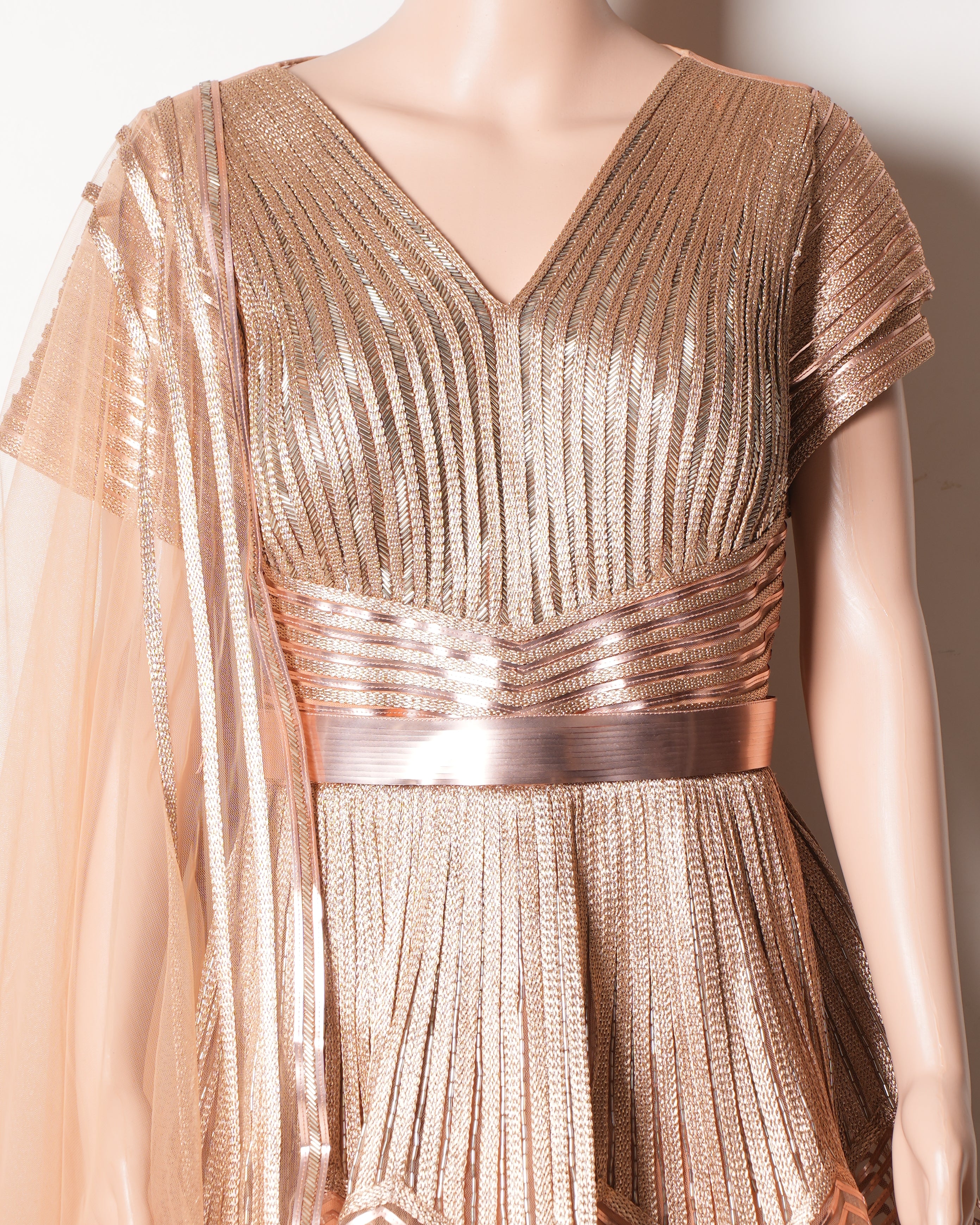 Amit Agarwal Gown With Dupatta