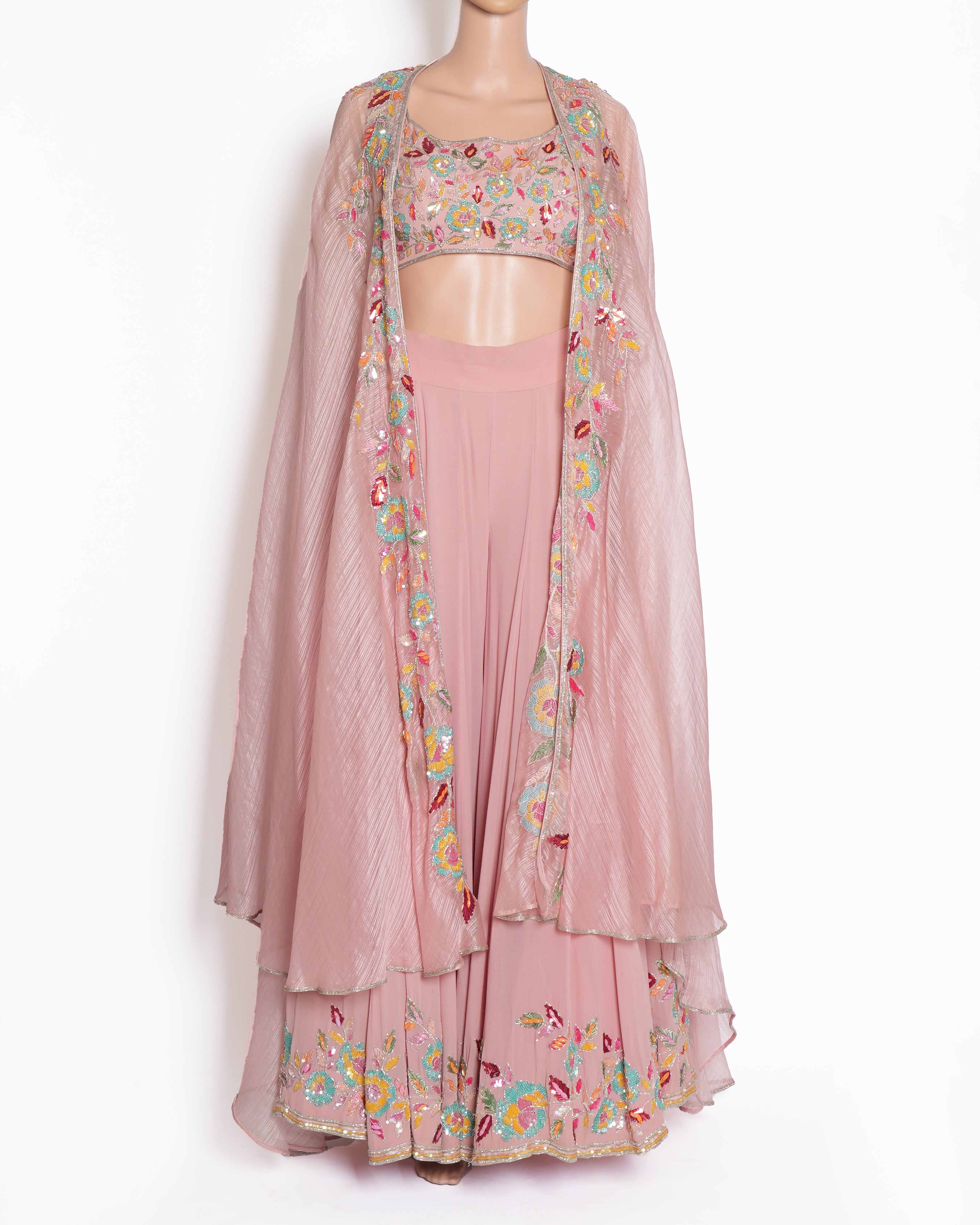 Manish Malhotra Pink Embroidered Lehenga Set
