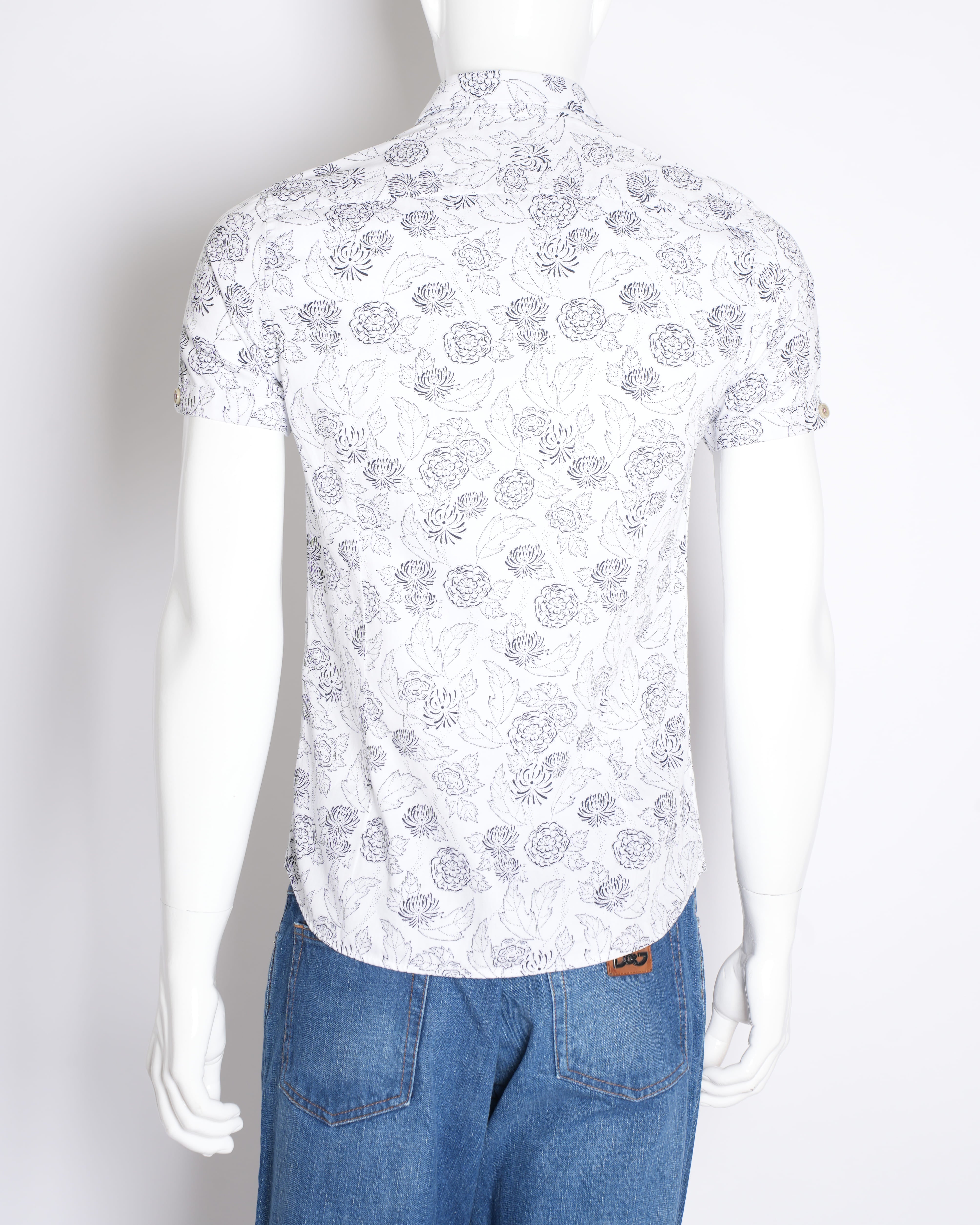 Ted Baker Black and Floral Printed Shirt