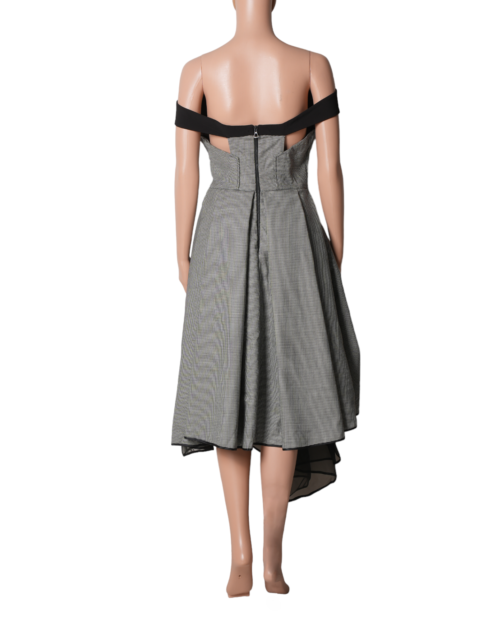 Avaro Figlio Checkered Asymmetric Dress