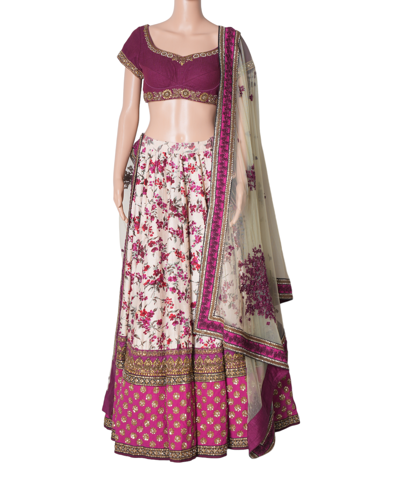 Sabyasachi Floral Printed Lehenga Set