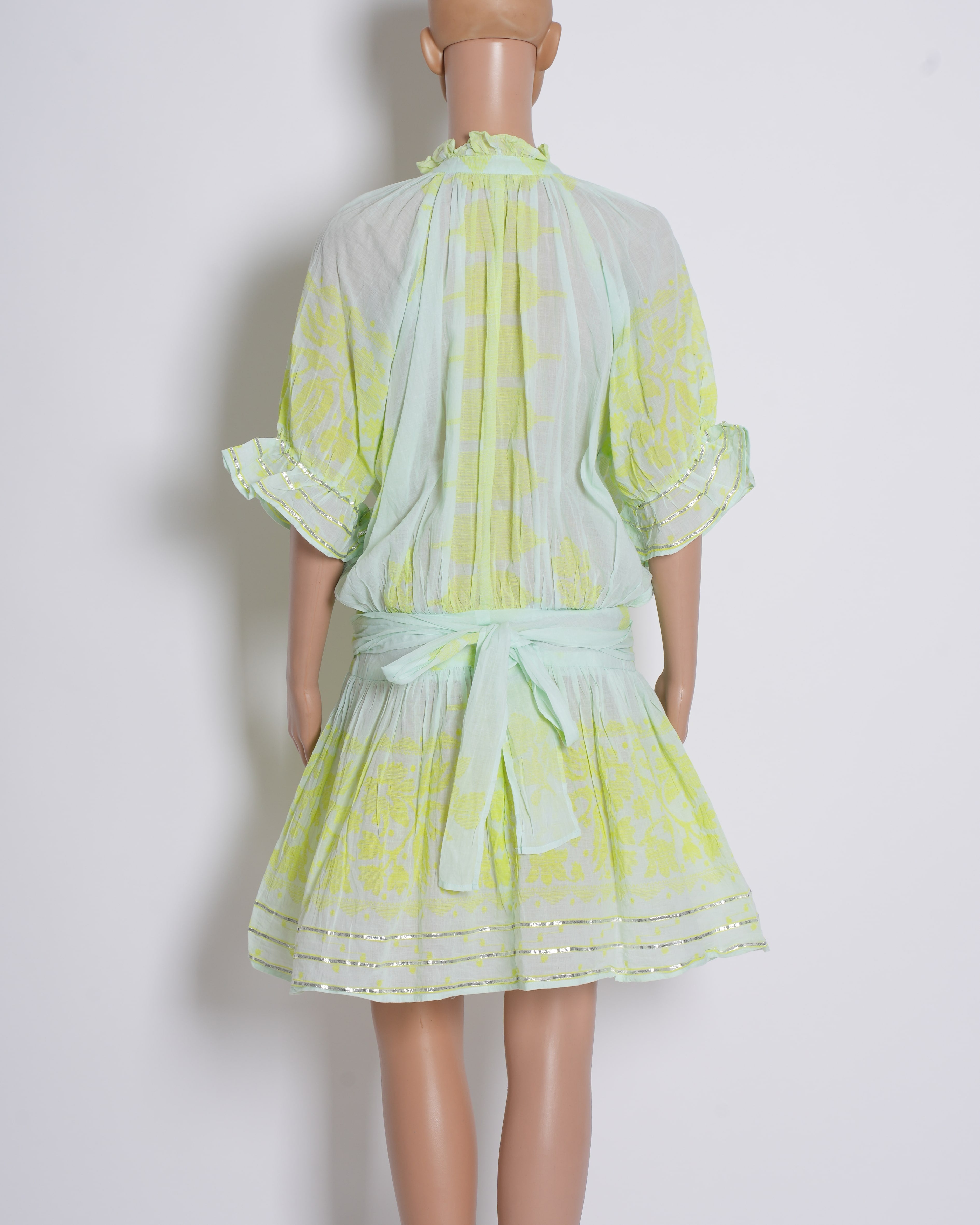 Juliet Dunn Printed Blouson Dress