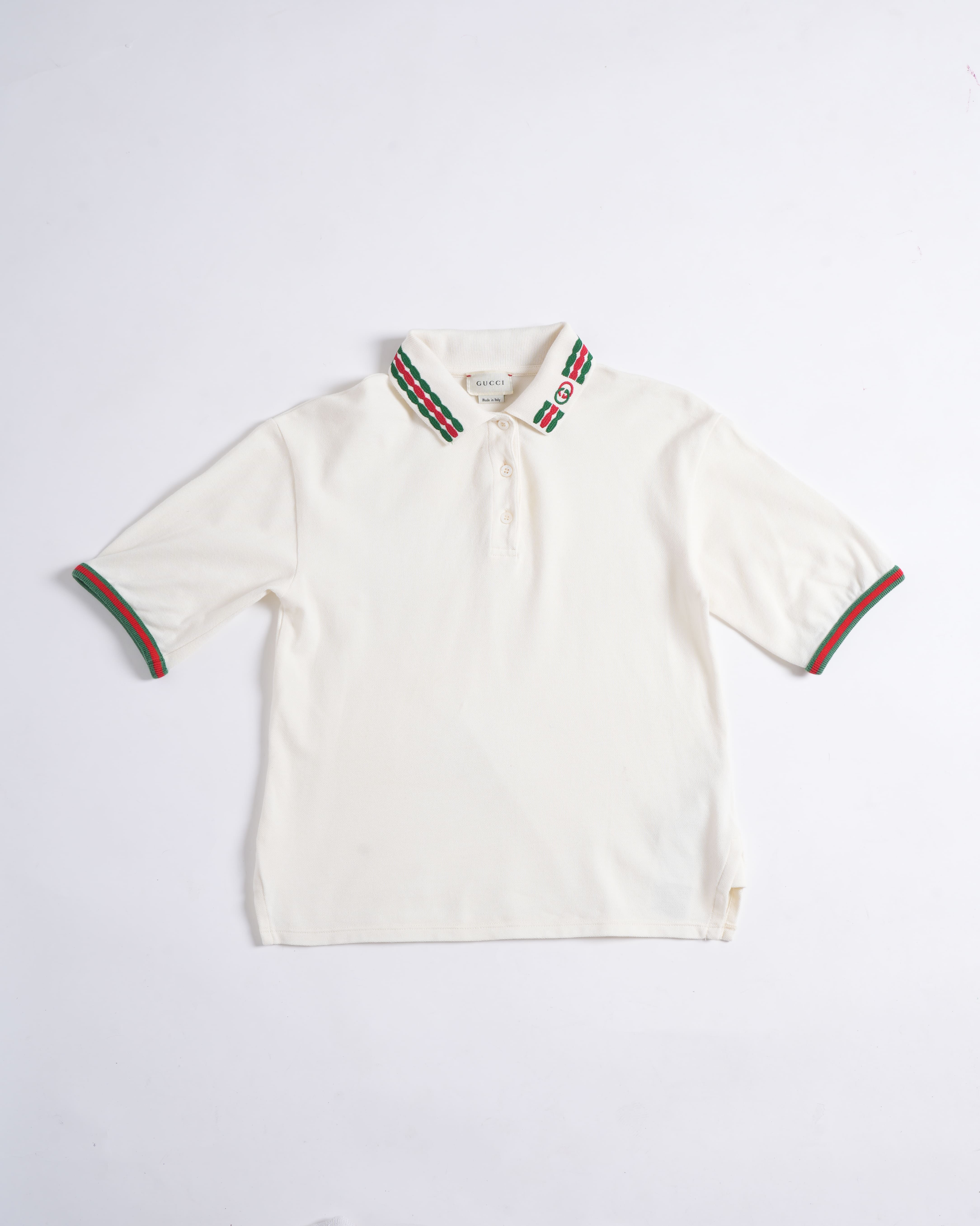 Gucci Kids Polo In White Boys