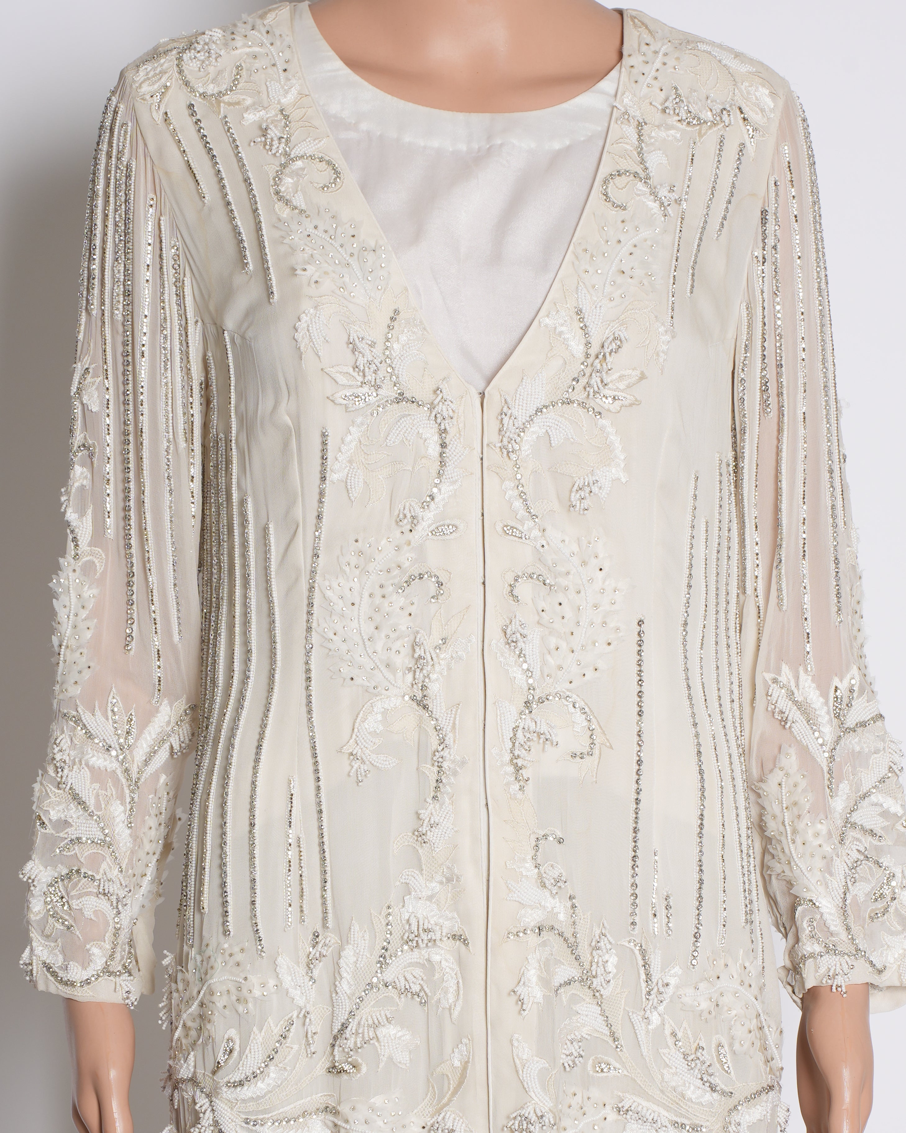 Geisha designs Crinkled Embellished kurta & Palazzo