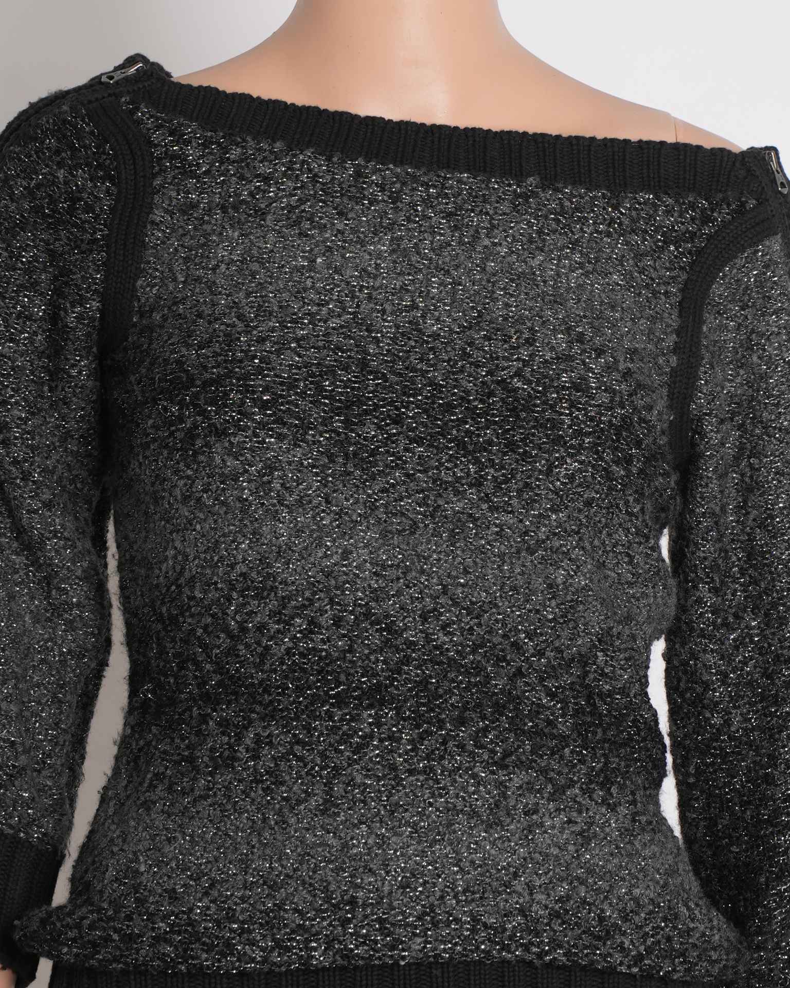 Armani Exchange Adjustable Sleeve Zipper Sweater