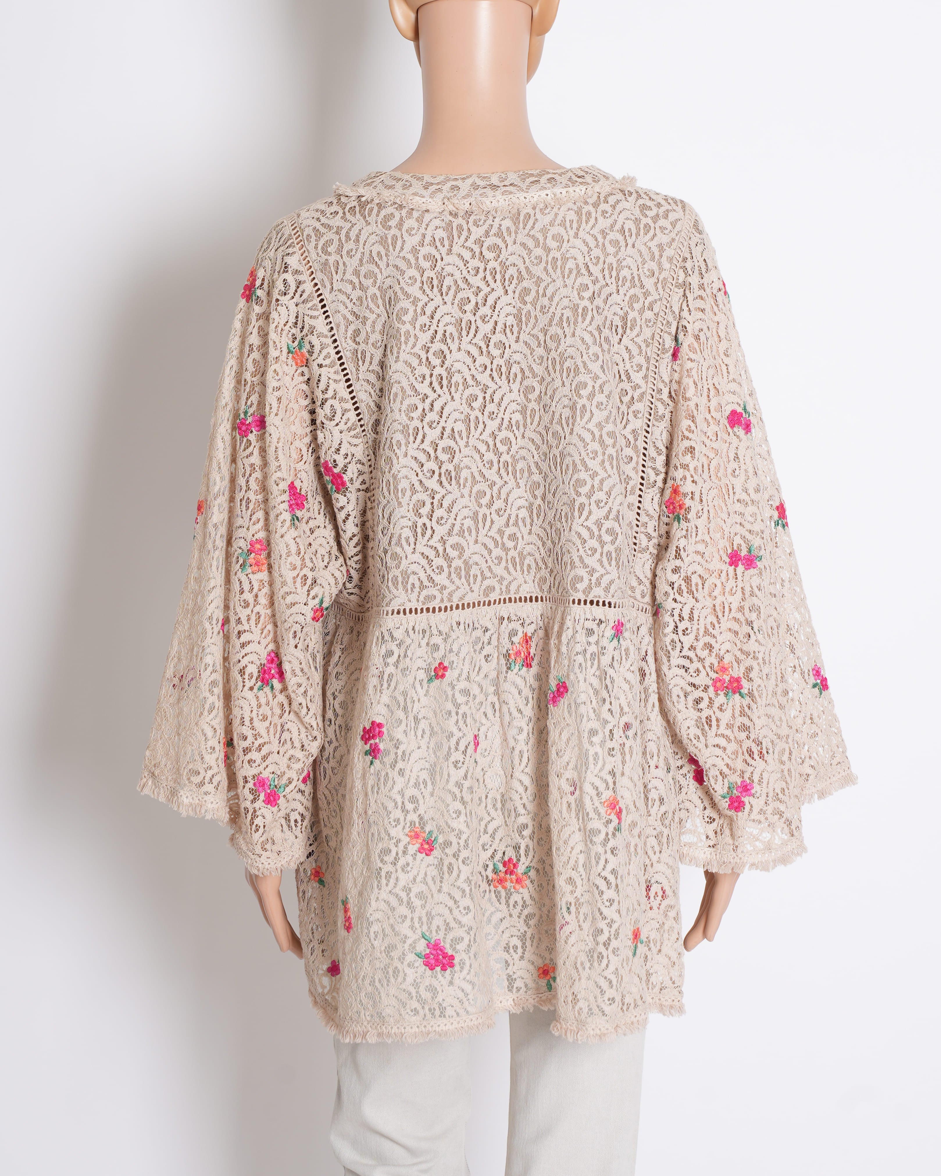 Ranna Gill Top with Floral Embroidery