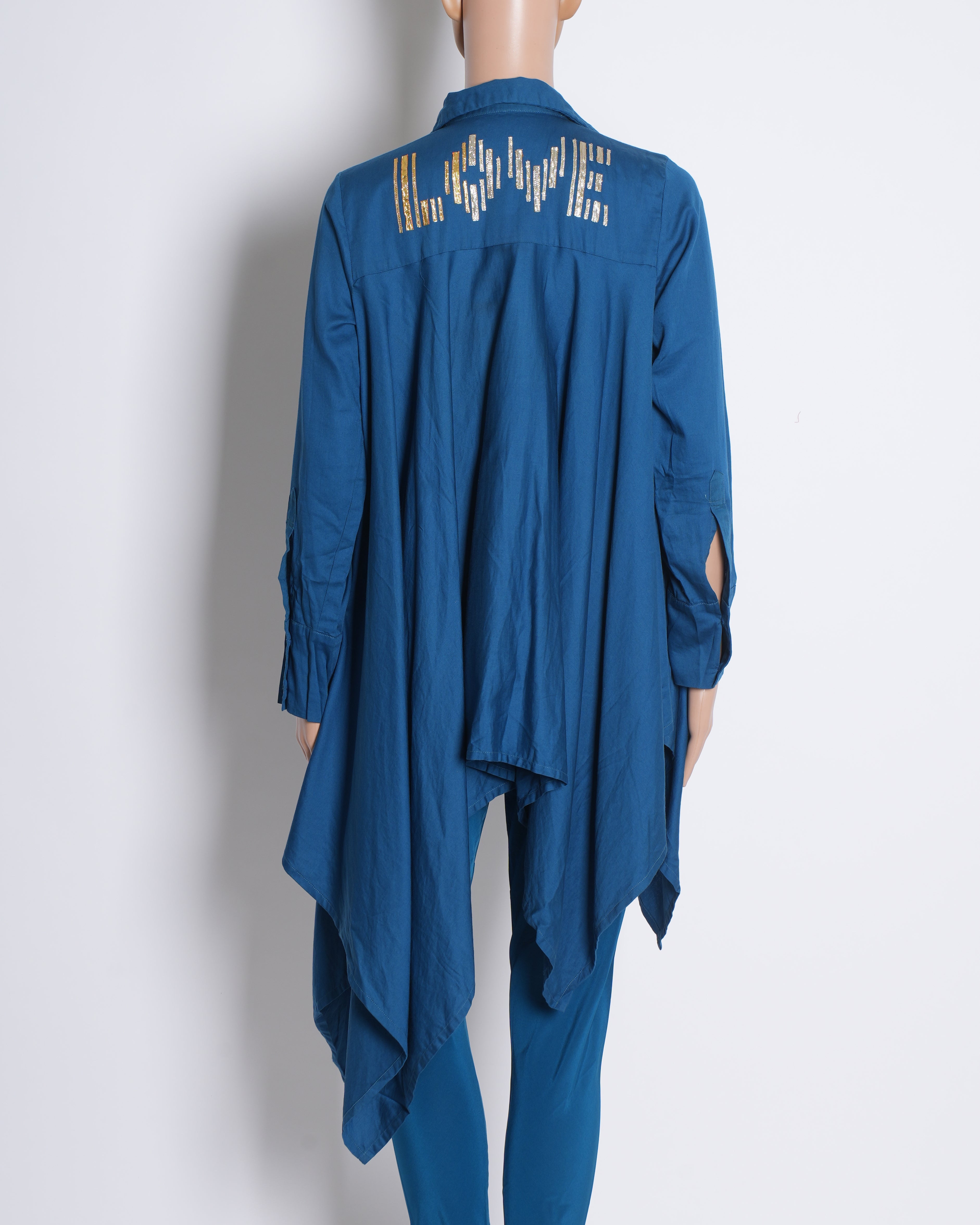 Gulabo By Abu & Sandeep Blue Asymmetric Top