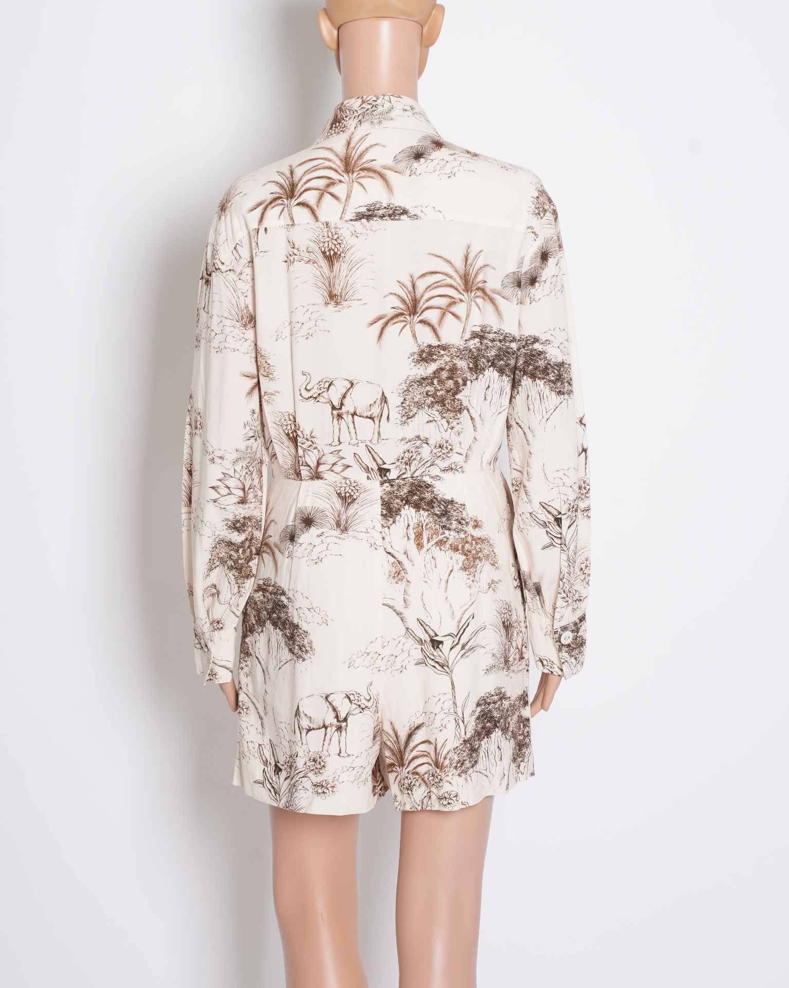 Sandro Printed Jumpsuit With Belt