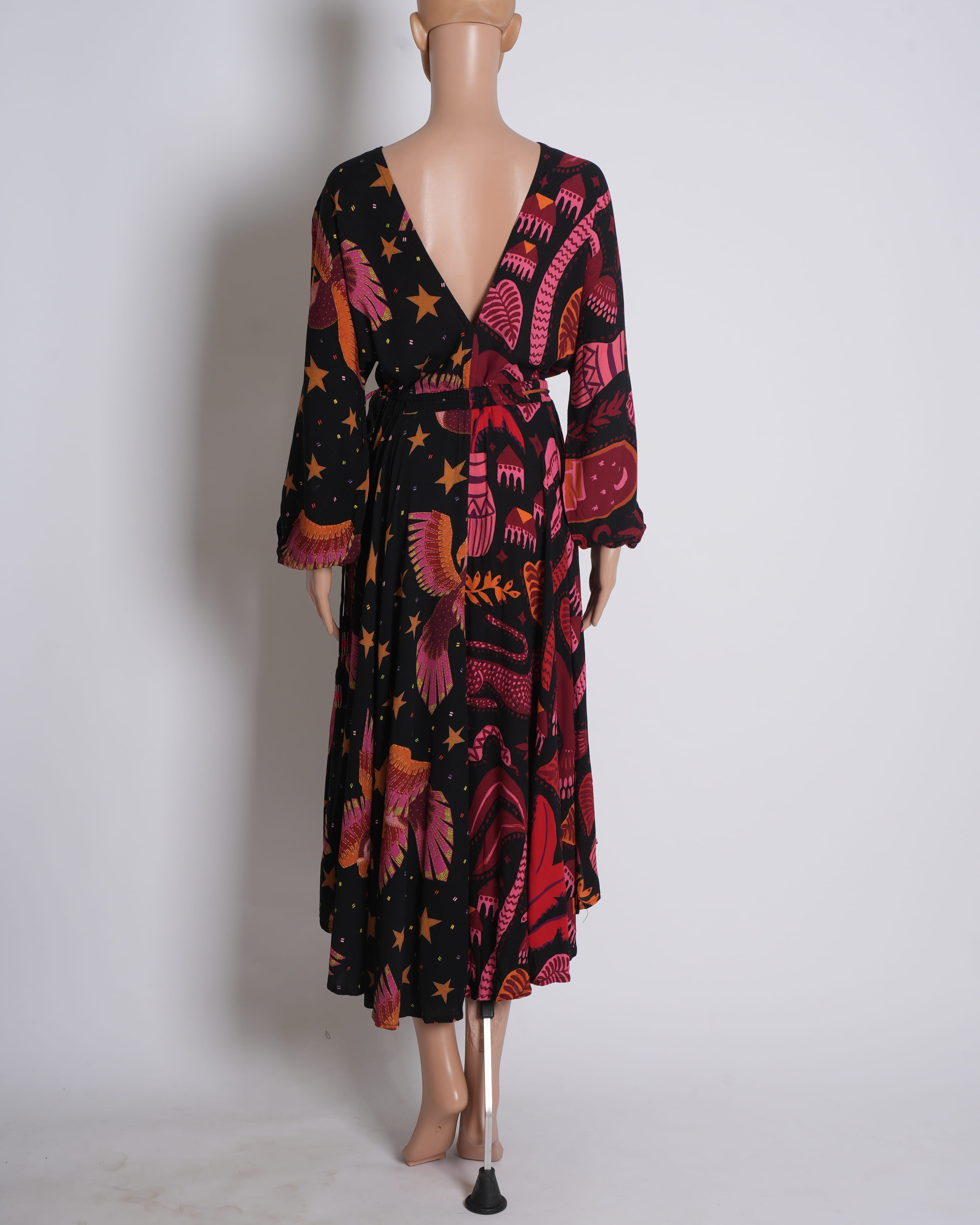 Farm Rio Printed V-Neck Dress