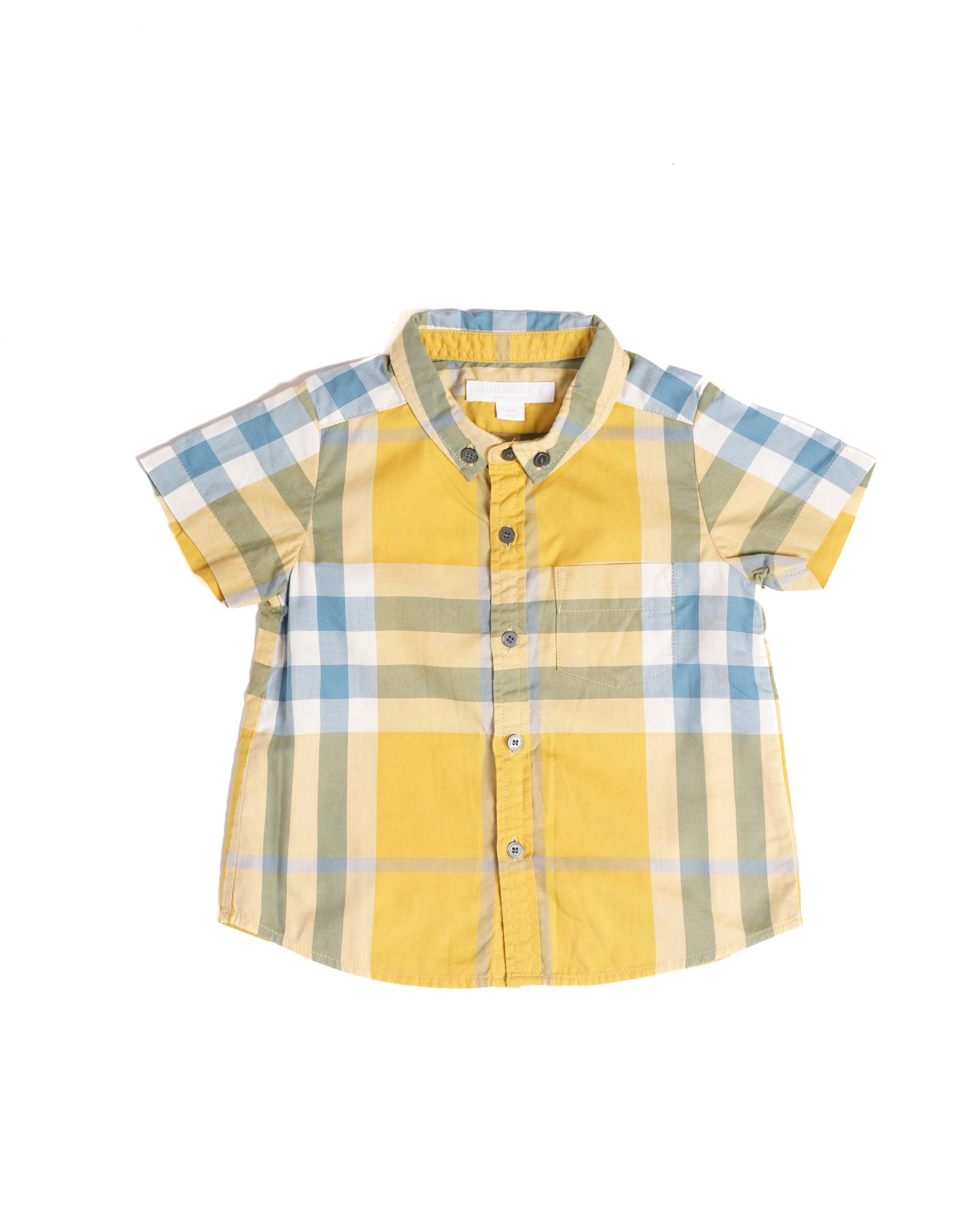 Burberry check shirt for kids in yellow