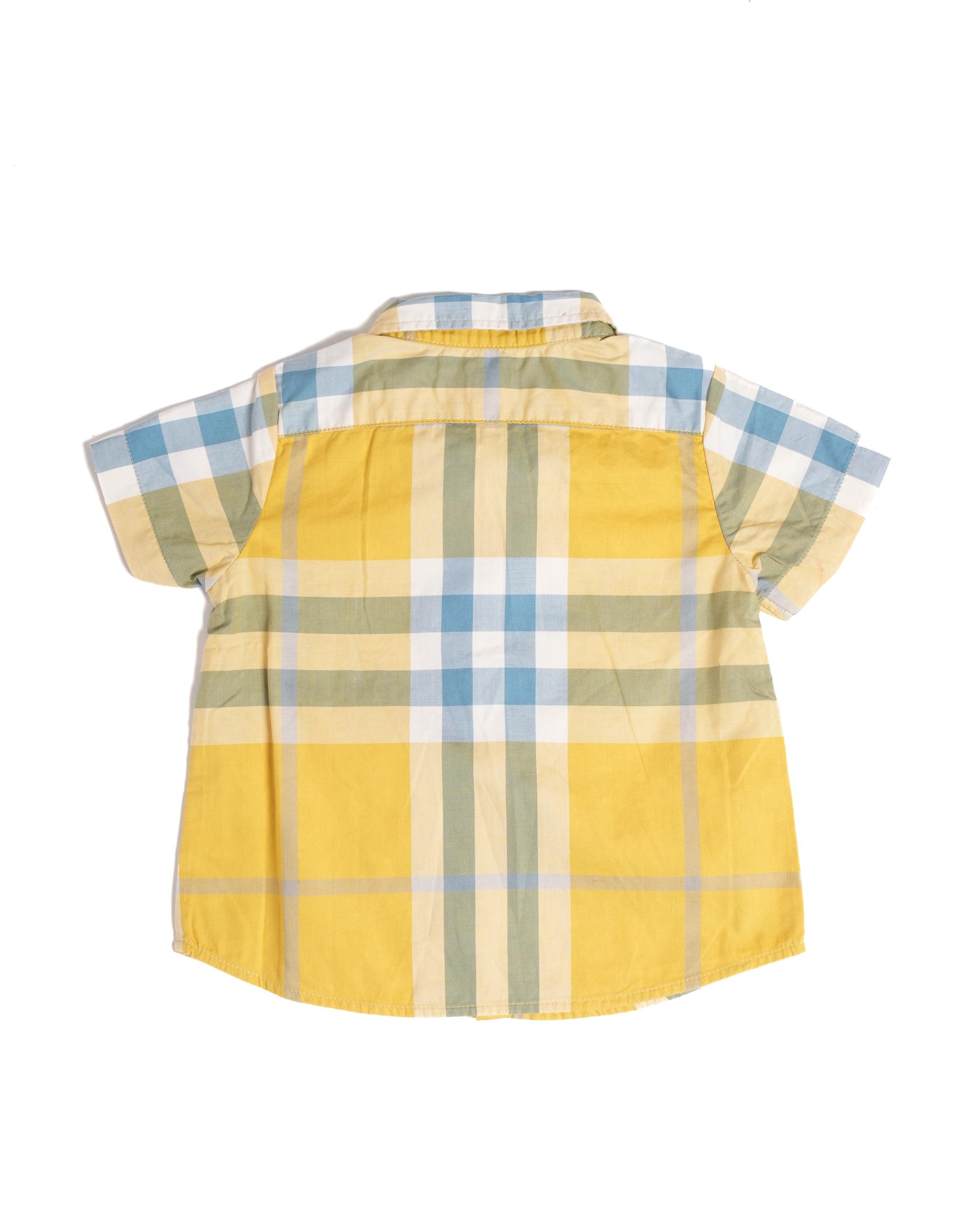 Burberry check shirt for kids in yellow