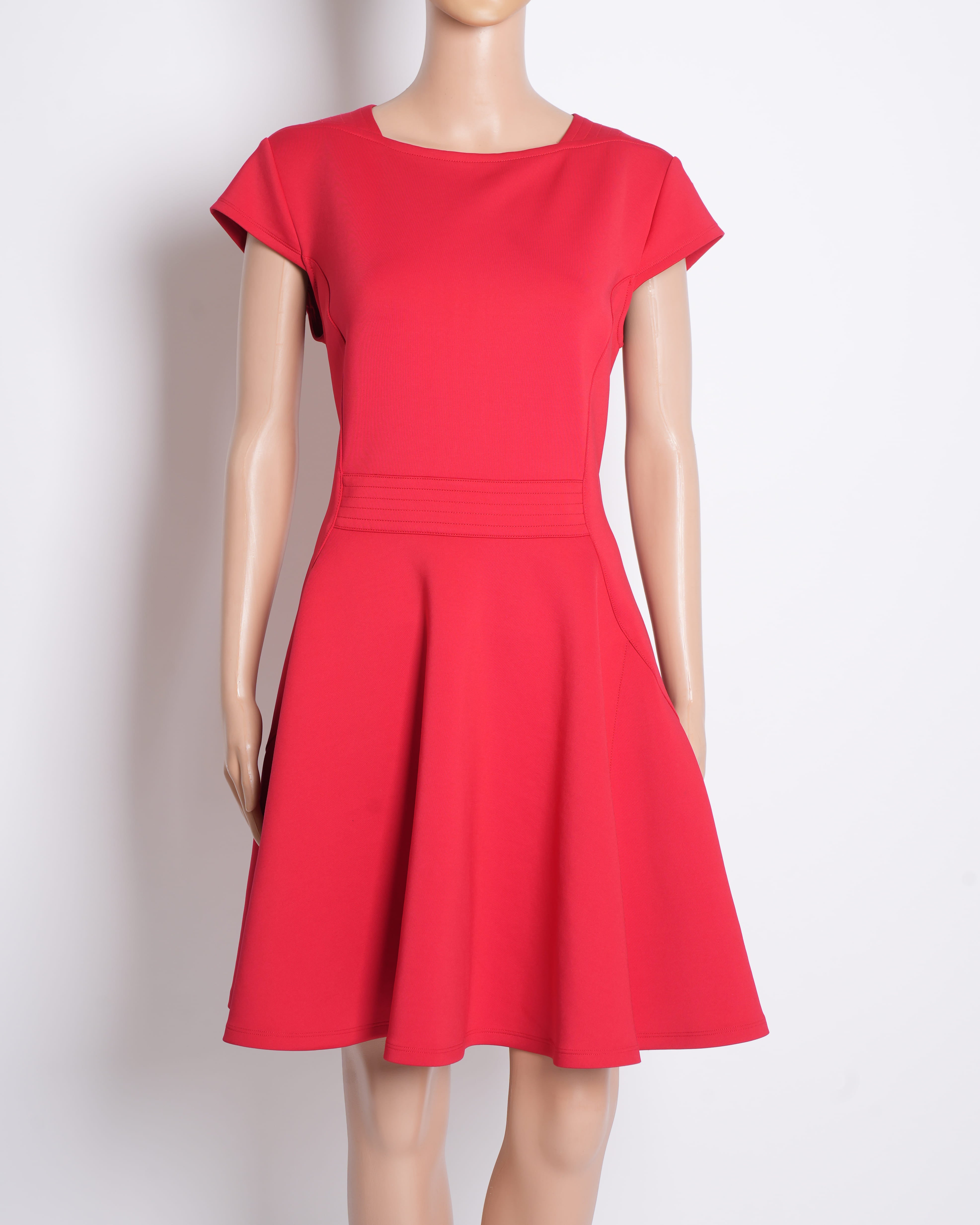 Ted Baker Cap Sleeve Dress in Red
