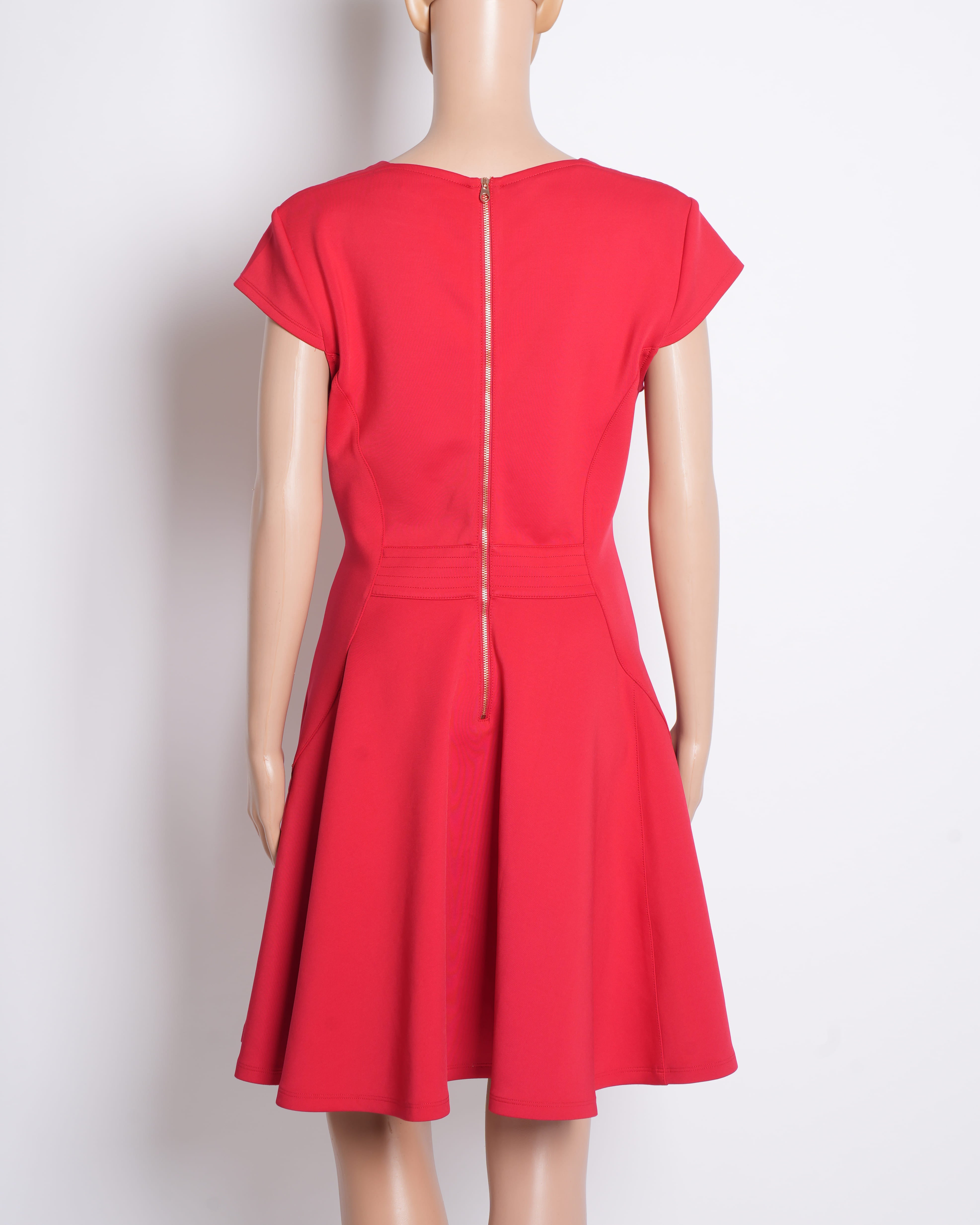Ted Baker Cap Sleeve Dress in Red