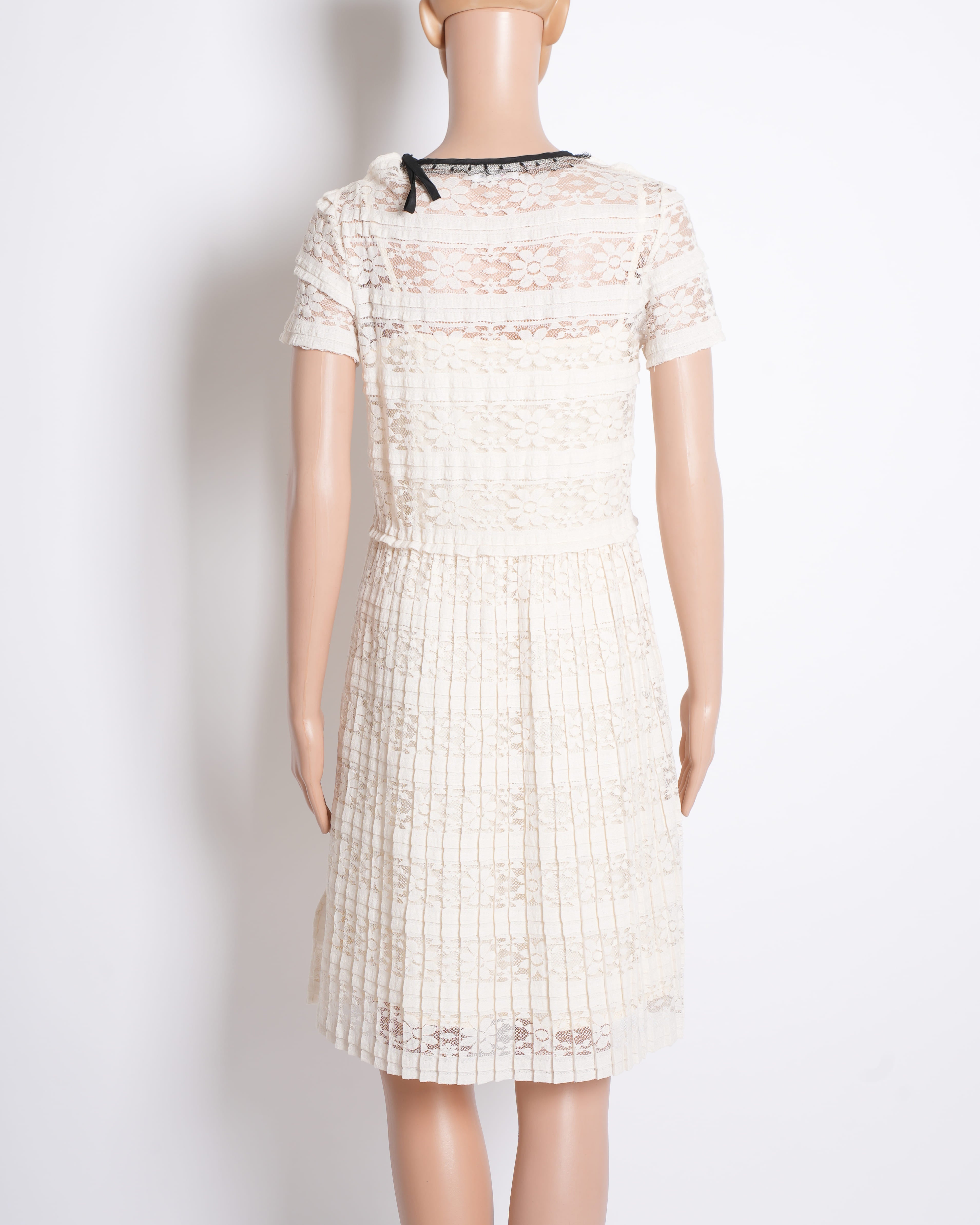 Red Valentino Lace Dress In White