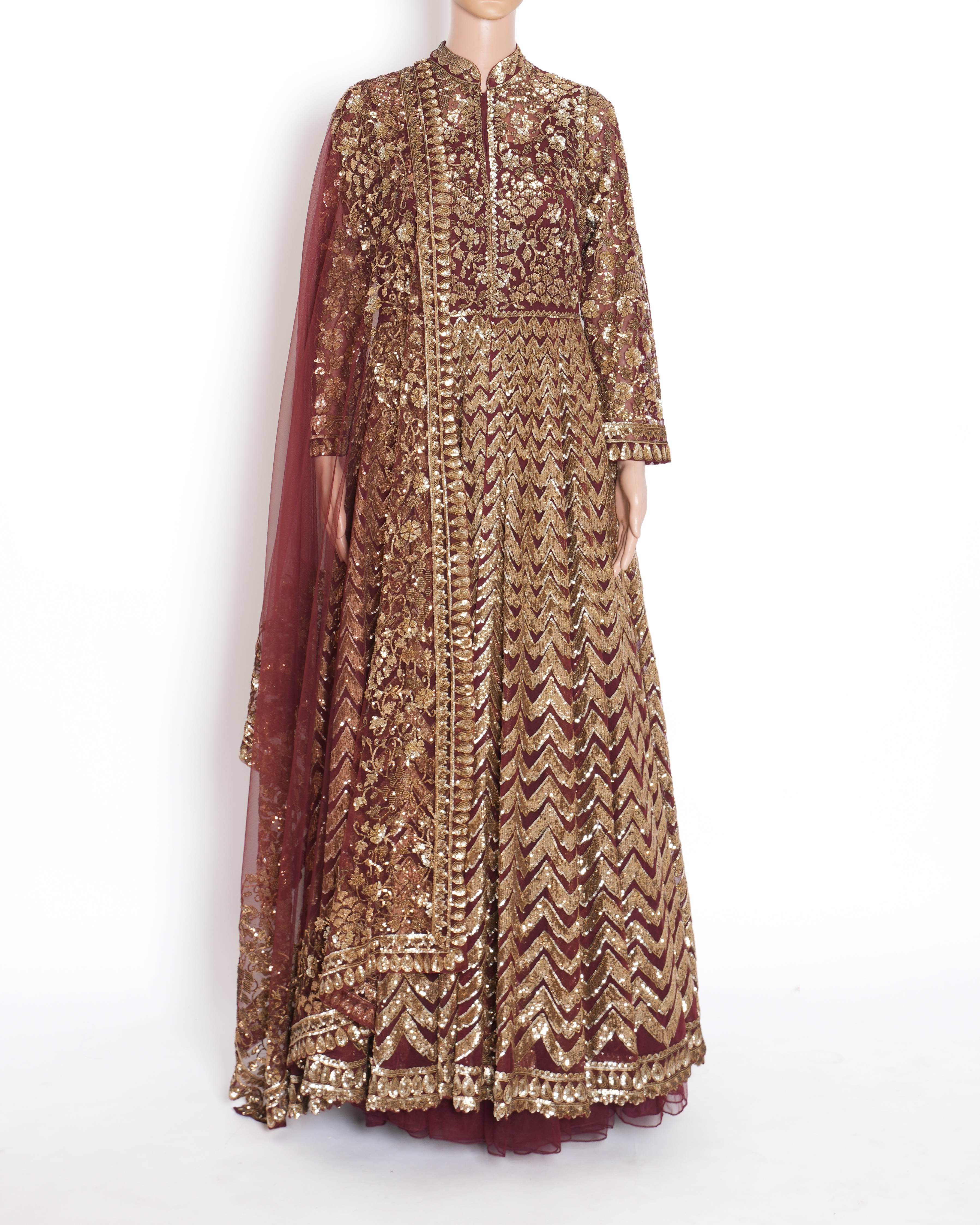 Pankaj and Nidhi Long Jacket and lehenga set of 4