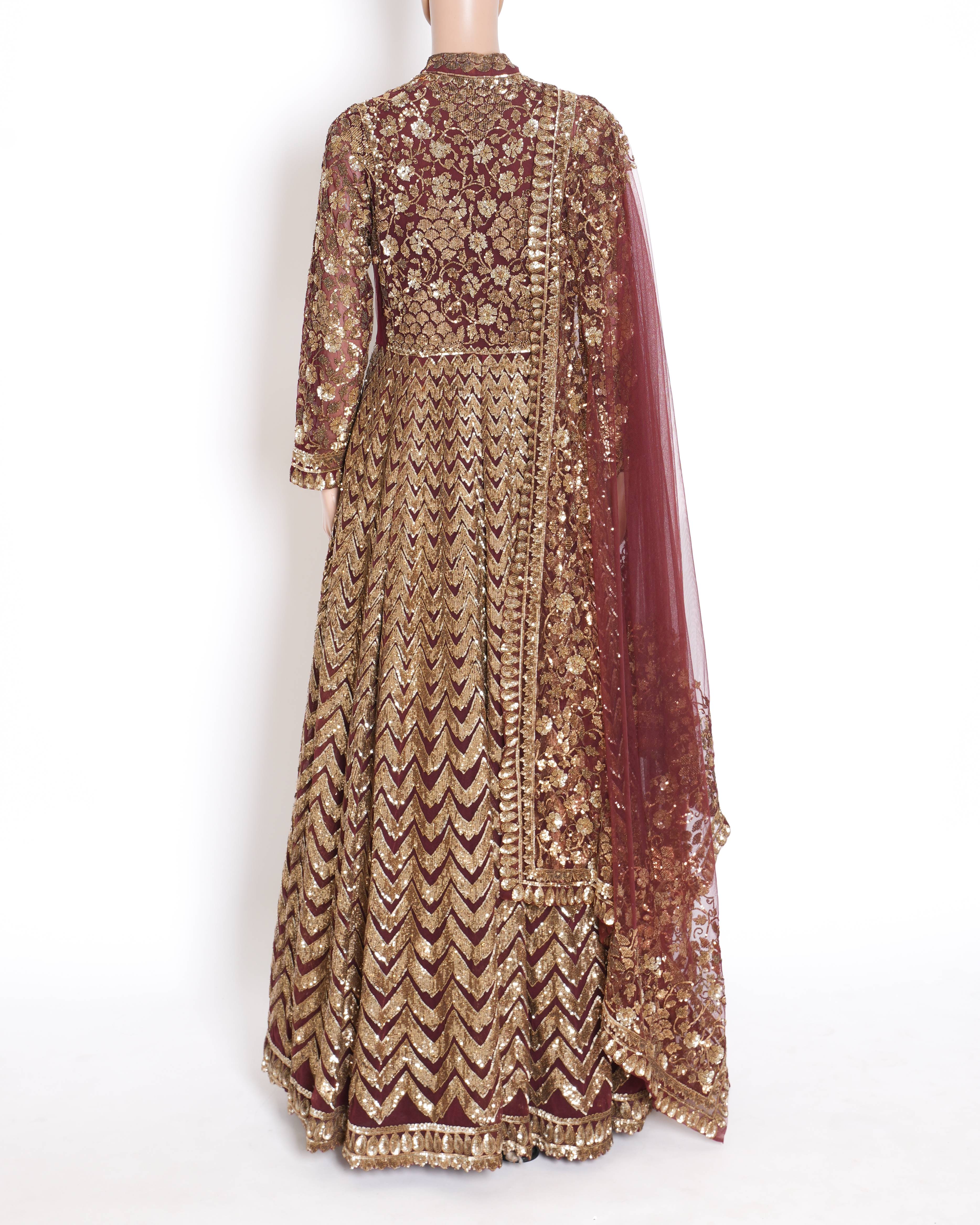 Pankaj and Nidhi Long Jacket and lehenga set of 4