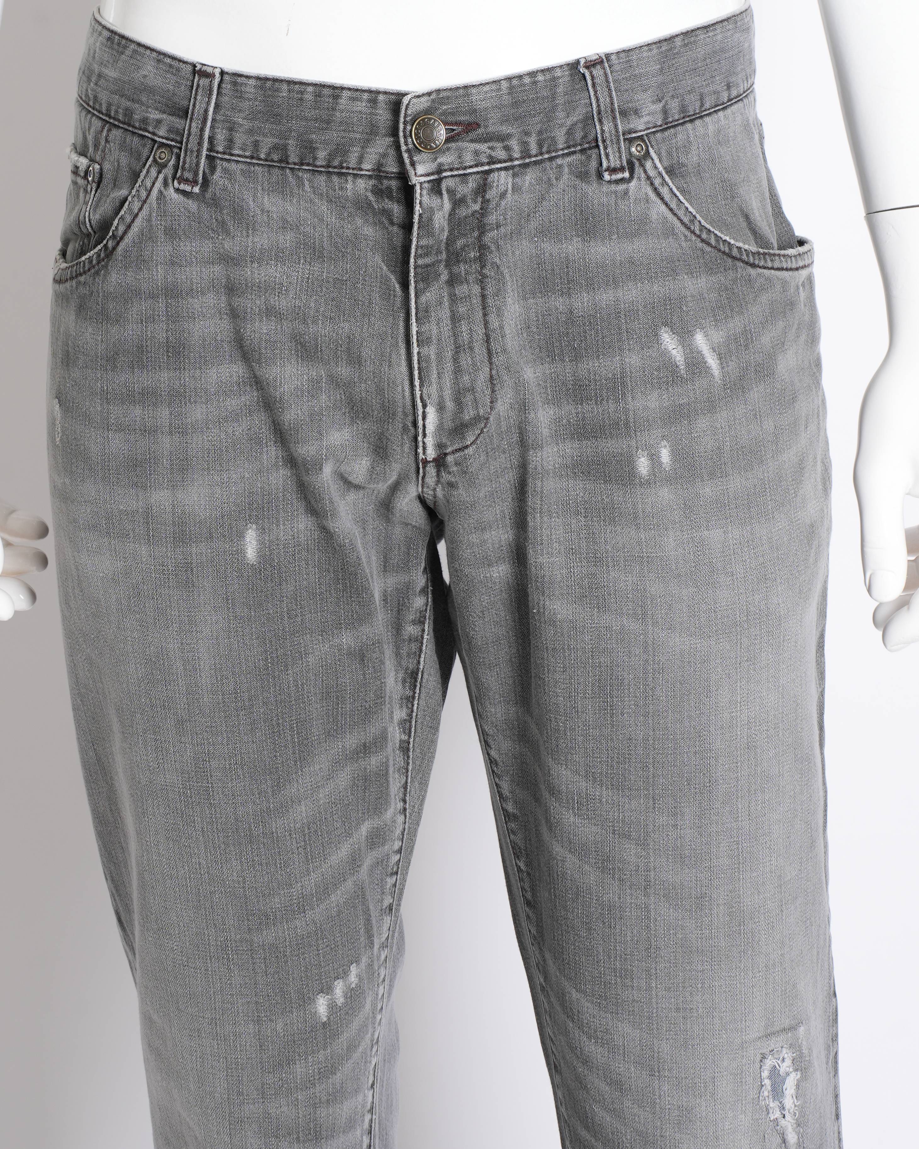 Dolce & Gabbana Men's Skinny Jeans In Grey