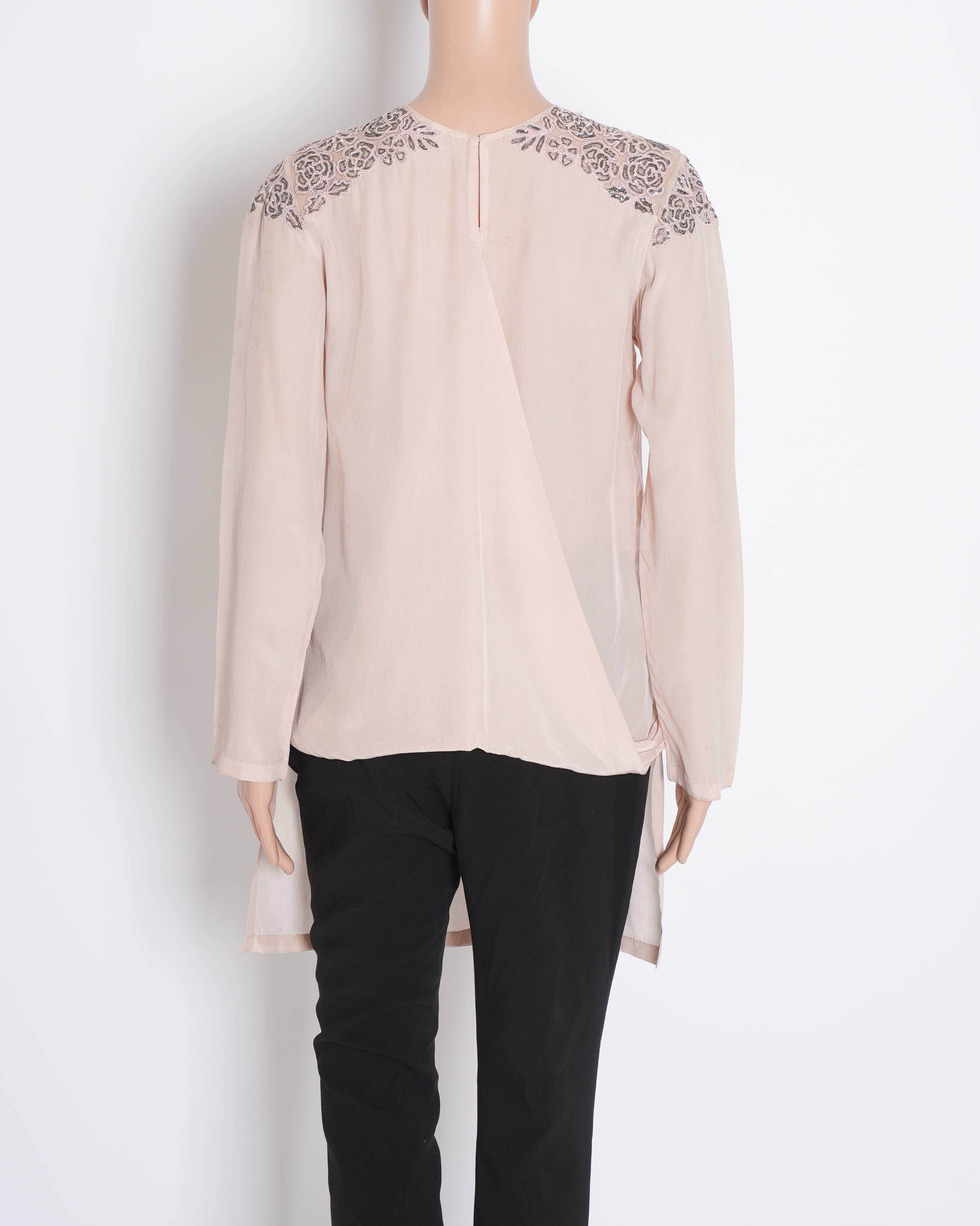 Namrata Joshipura White Embellished light pink top