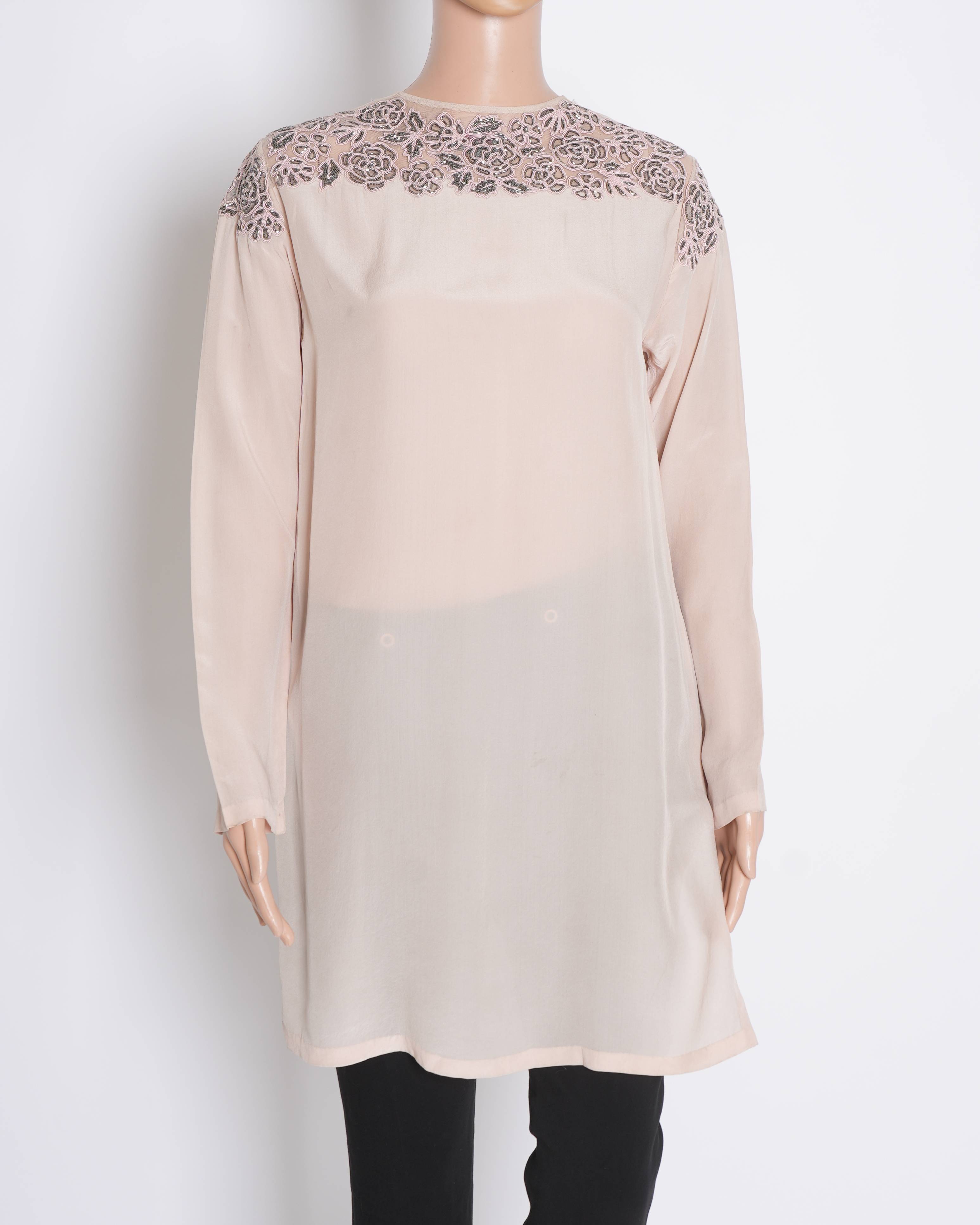 Namrata Joshipura White Embellished light pink top