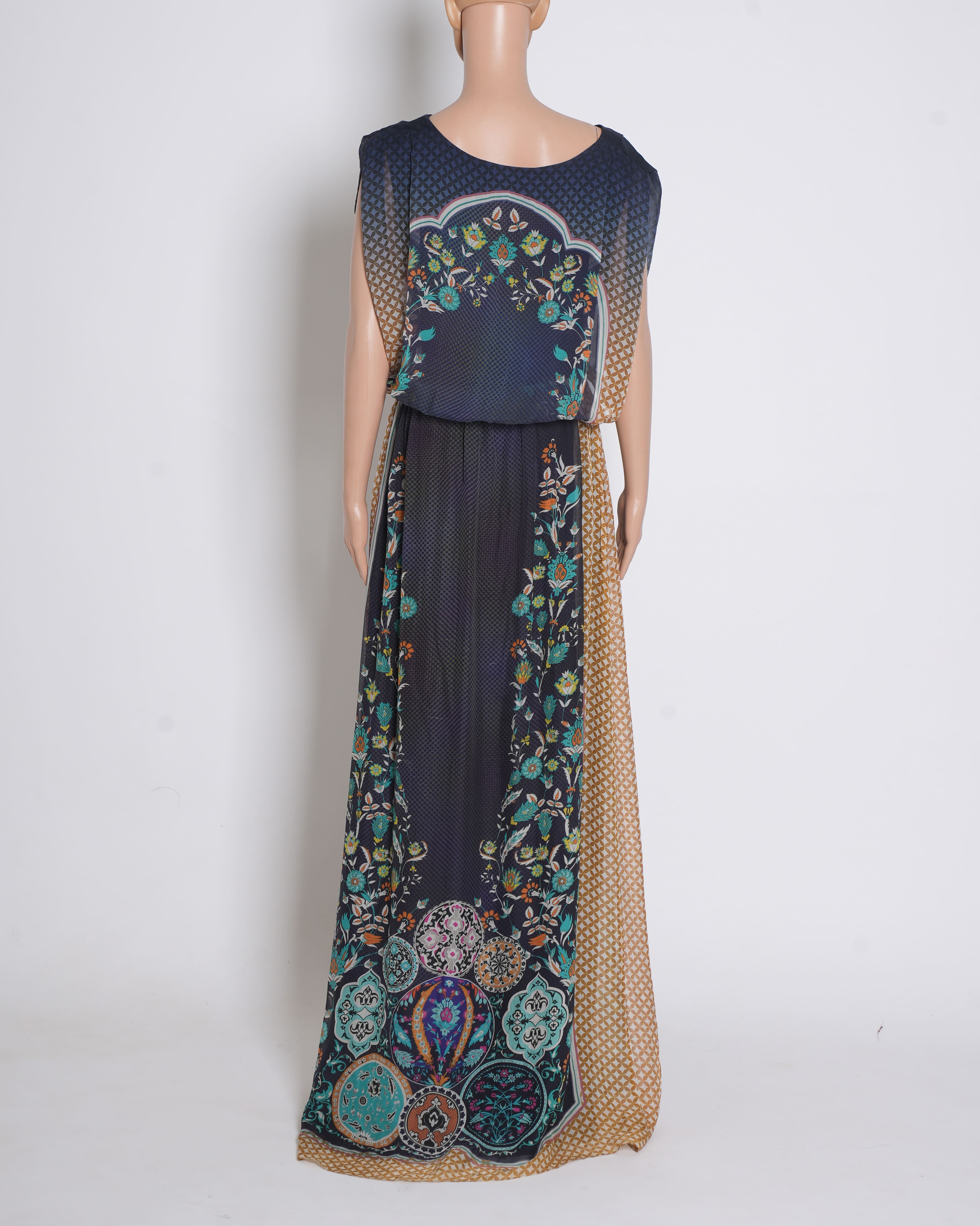 Pankaj & Nidhi Printed Sleeveless Long Dress
