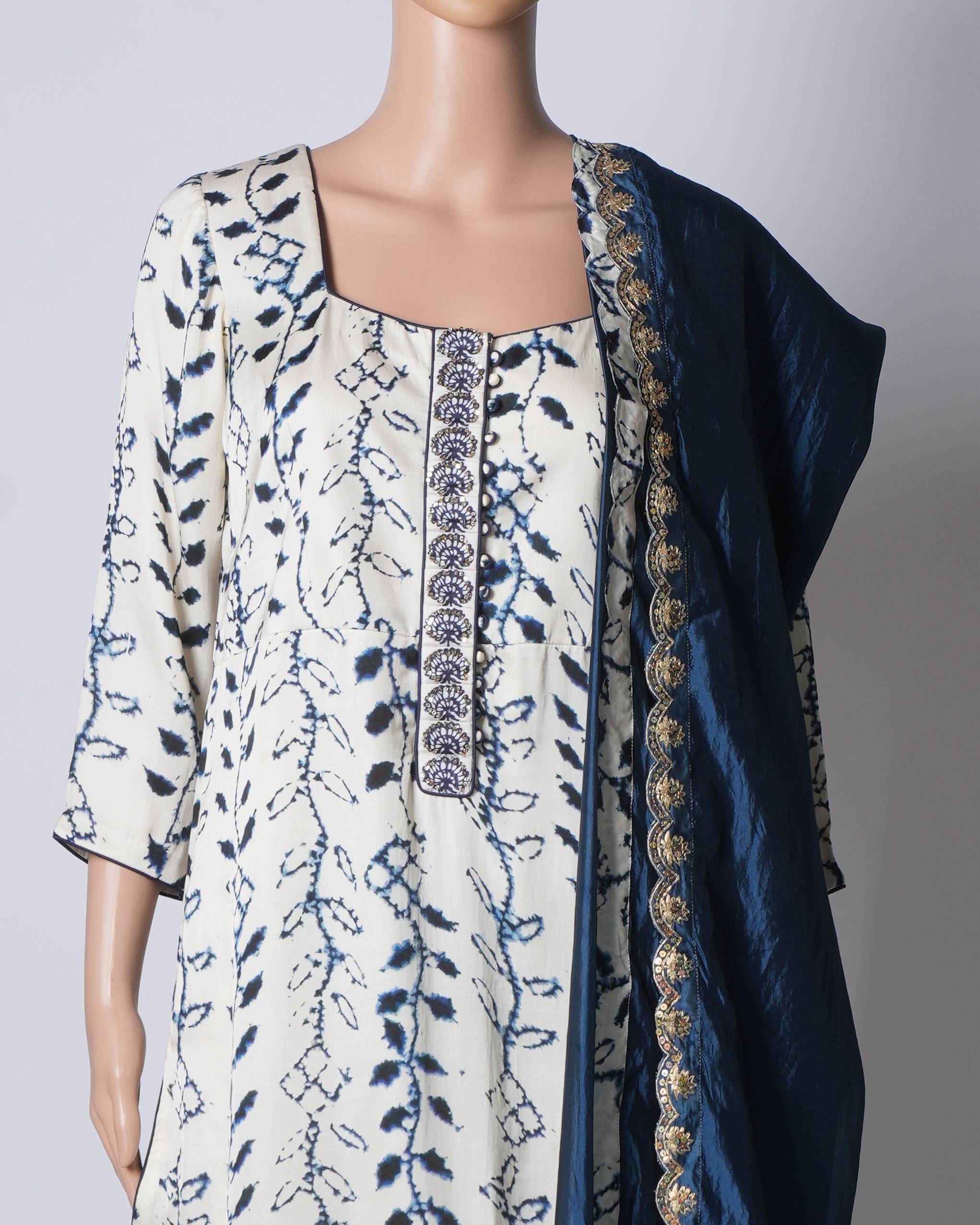 Punit Balana Indigo Floral Print Set Of Three