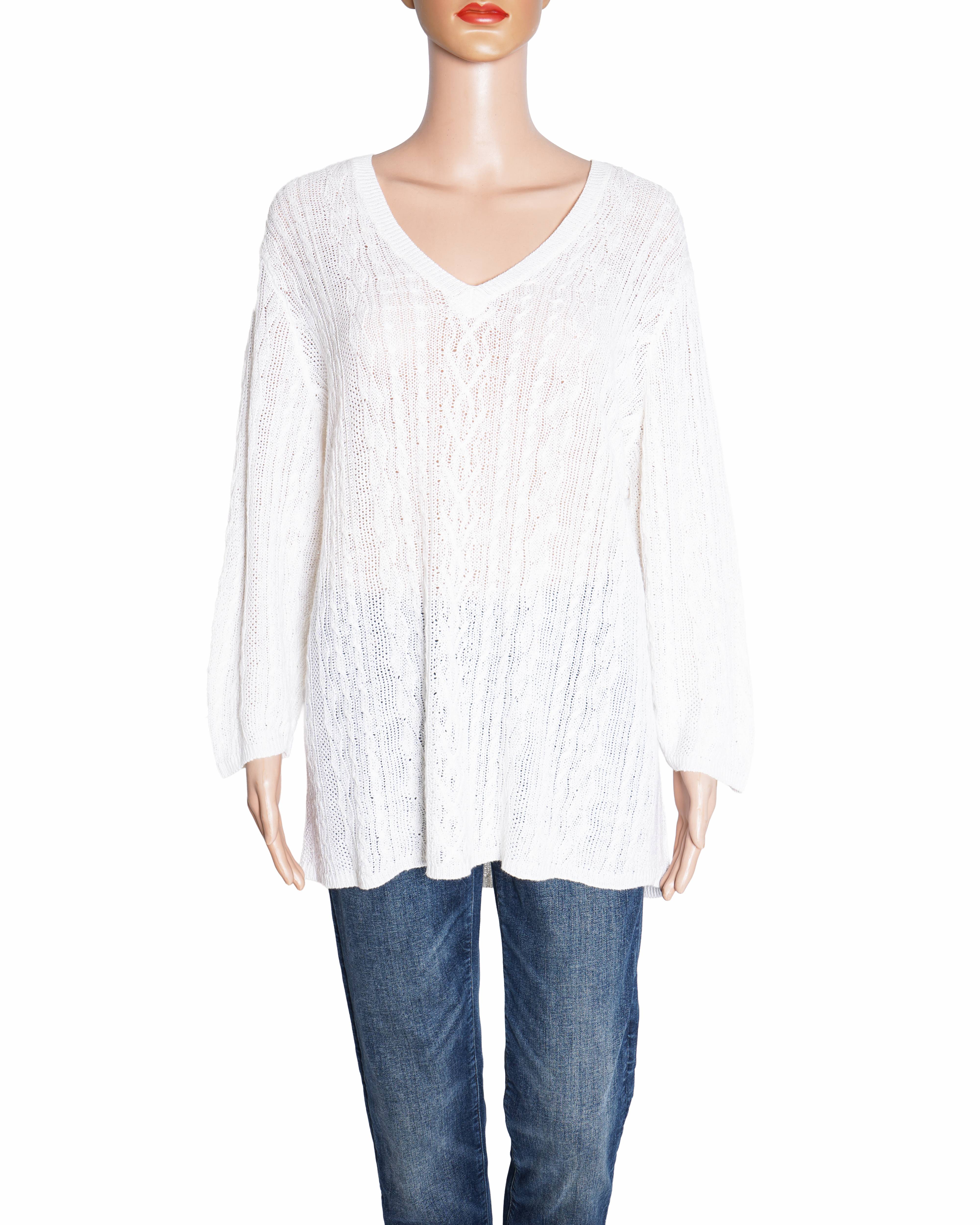 Lauren By Ralph Lauren White Sweater