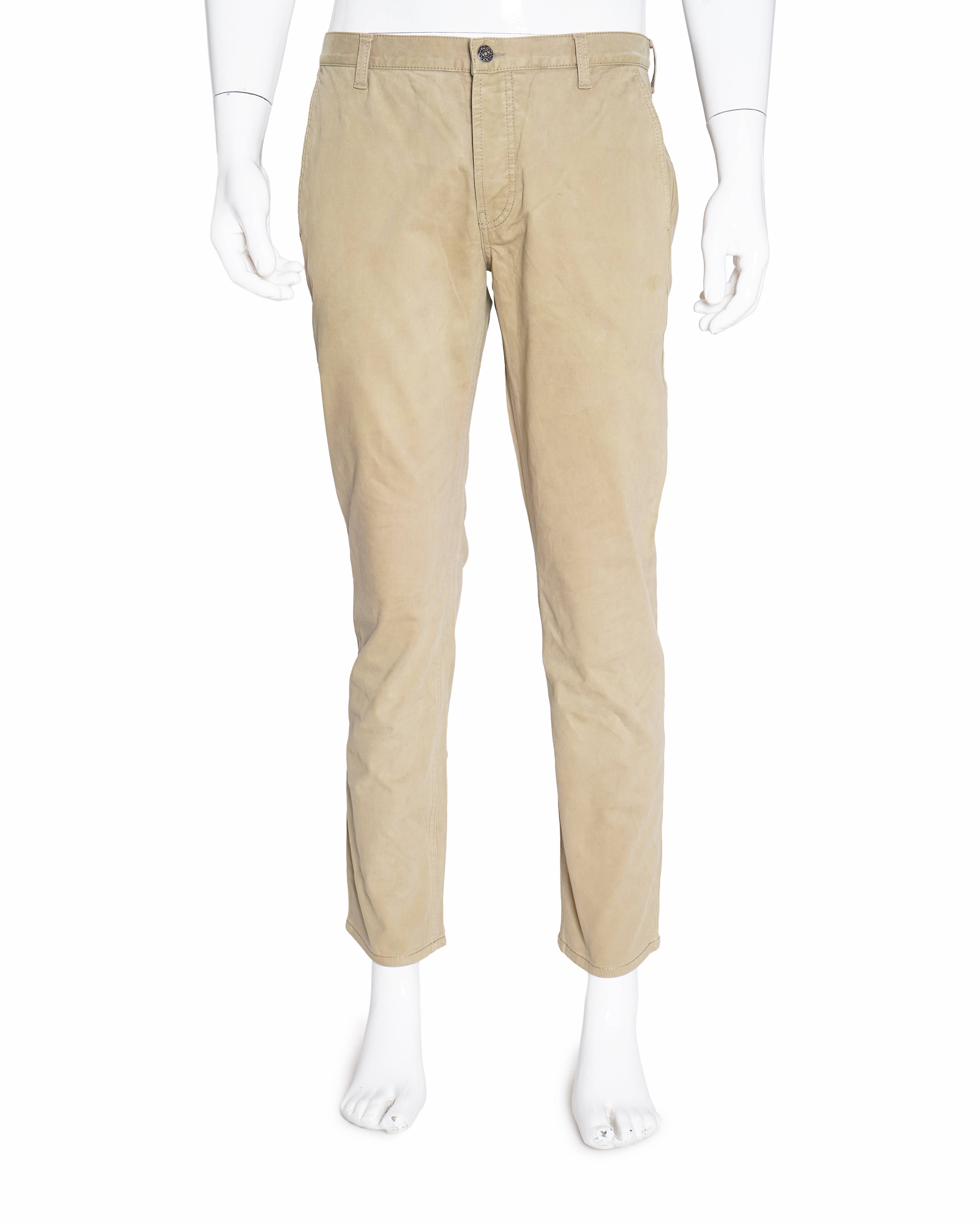 Gucci Men's Khaki Slim-Fit Cotton Chinos