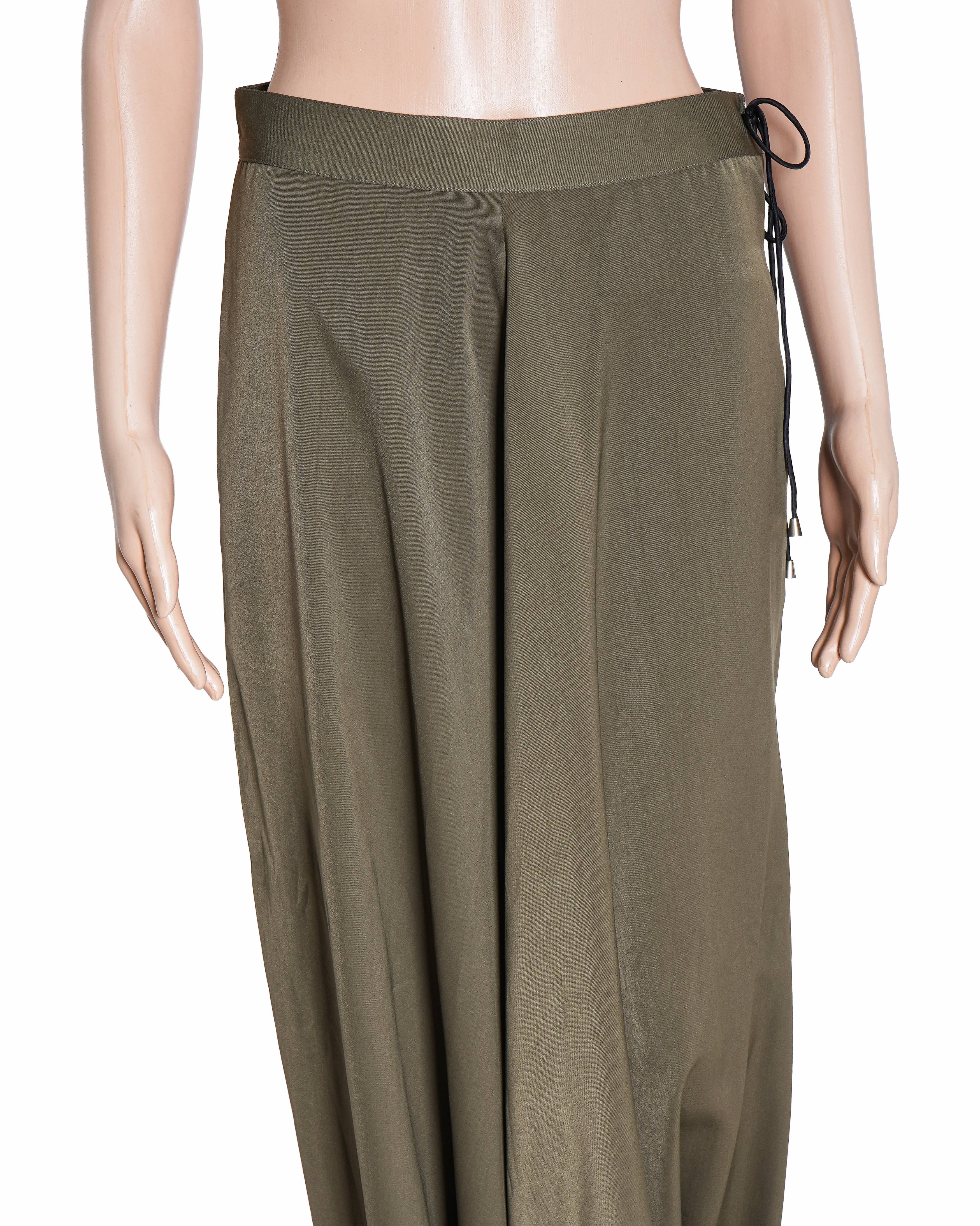 431-88 by Shweta Kapur Olive Green Harem Pants