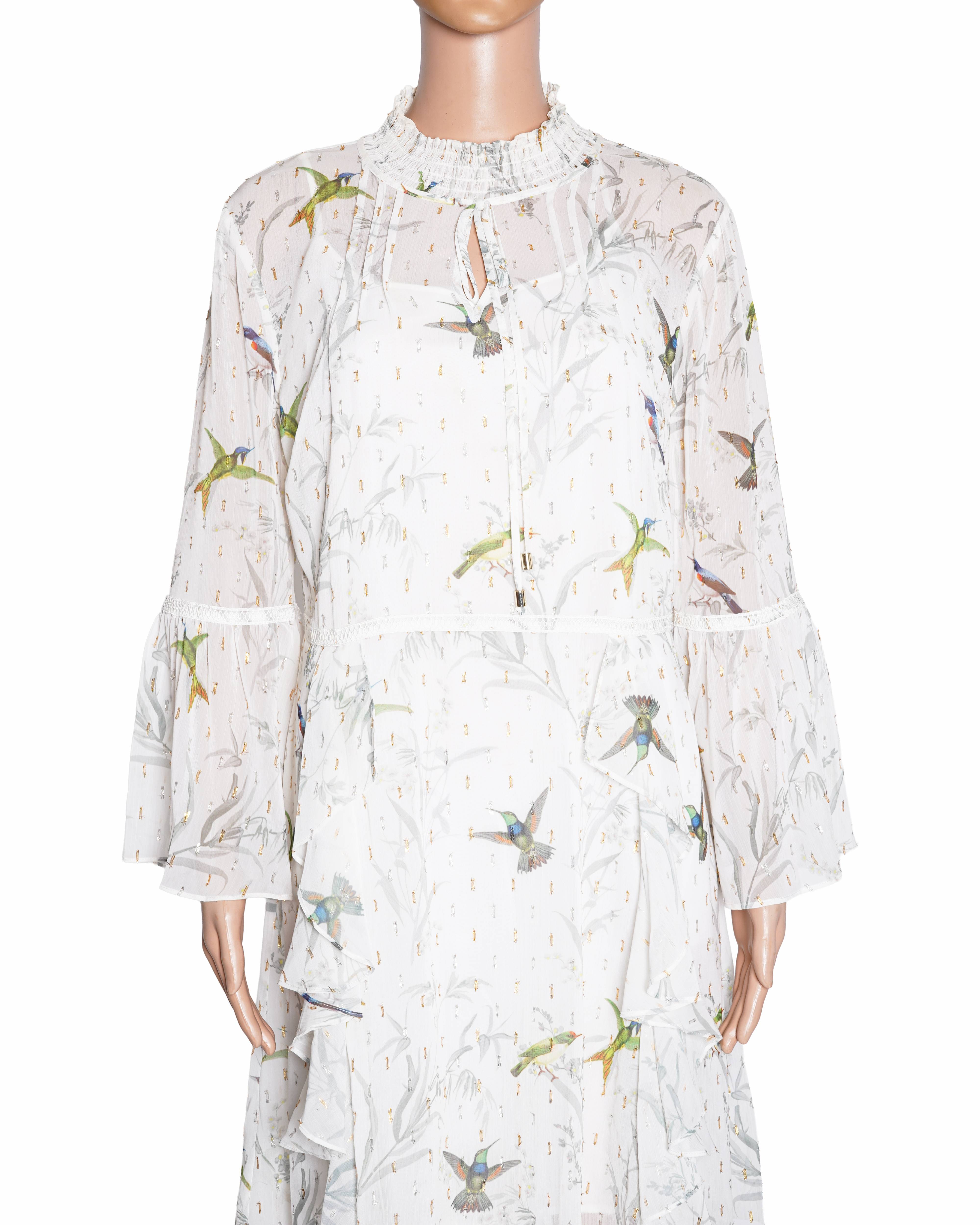 Ted Baker Andray Bird Printed Ruffle Dress