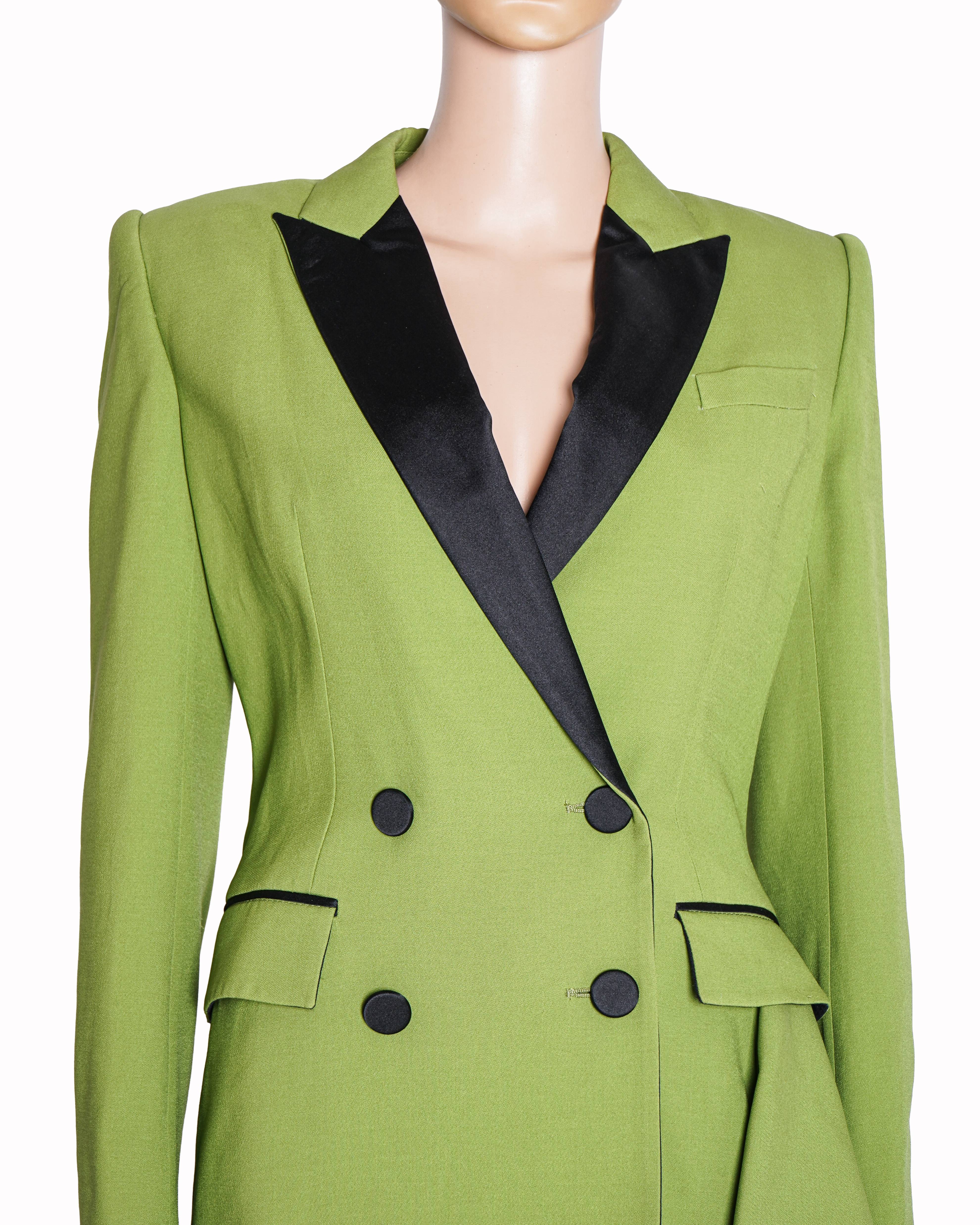 Alexander McQueen wool blend drape women's blazer jacket