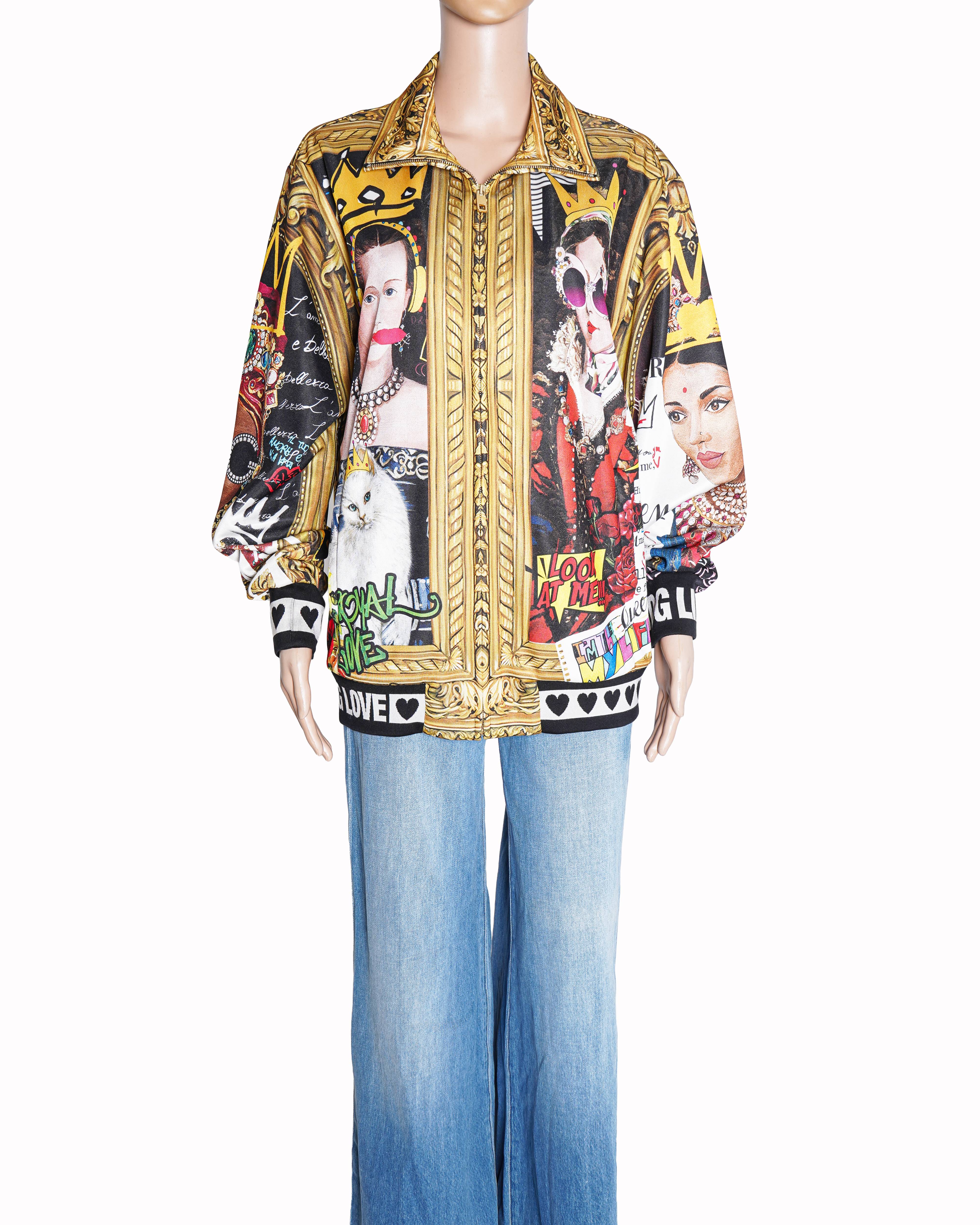 Dolce & Gabbana Printed Zipper Jacket
