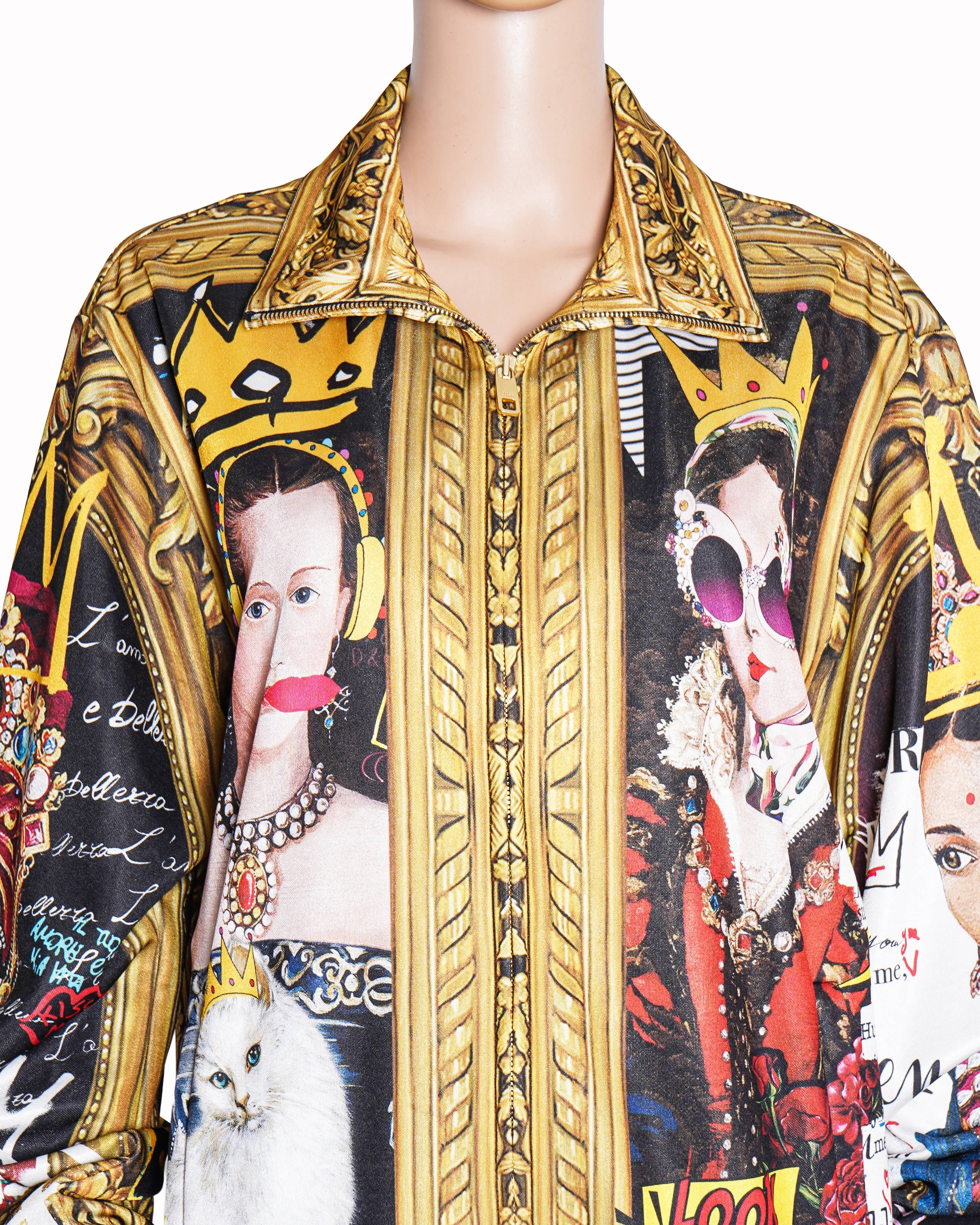 Dolce & Gabbana Printed Zipper Jacket