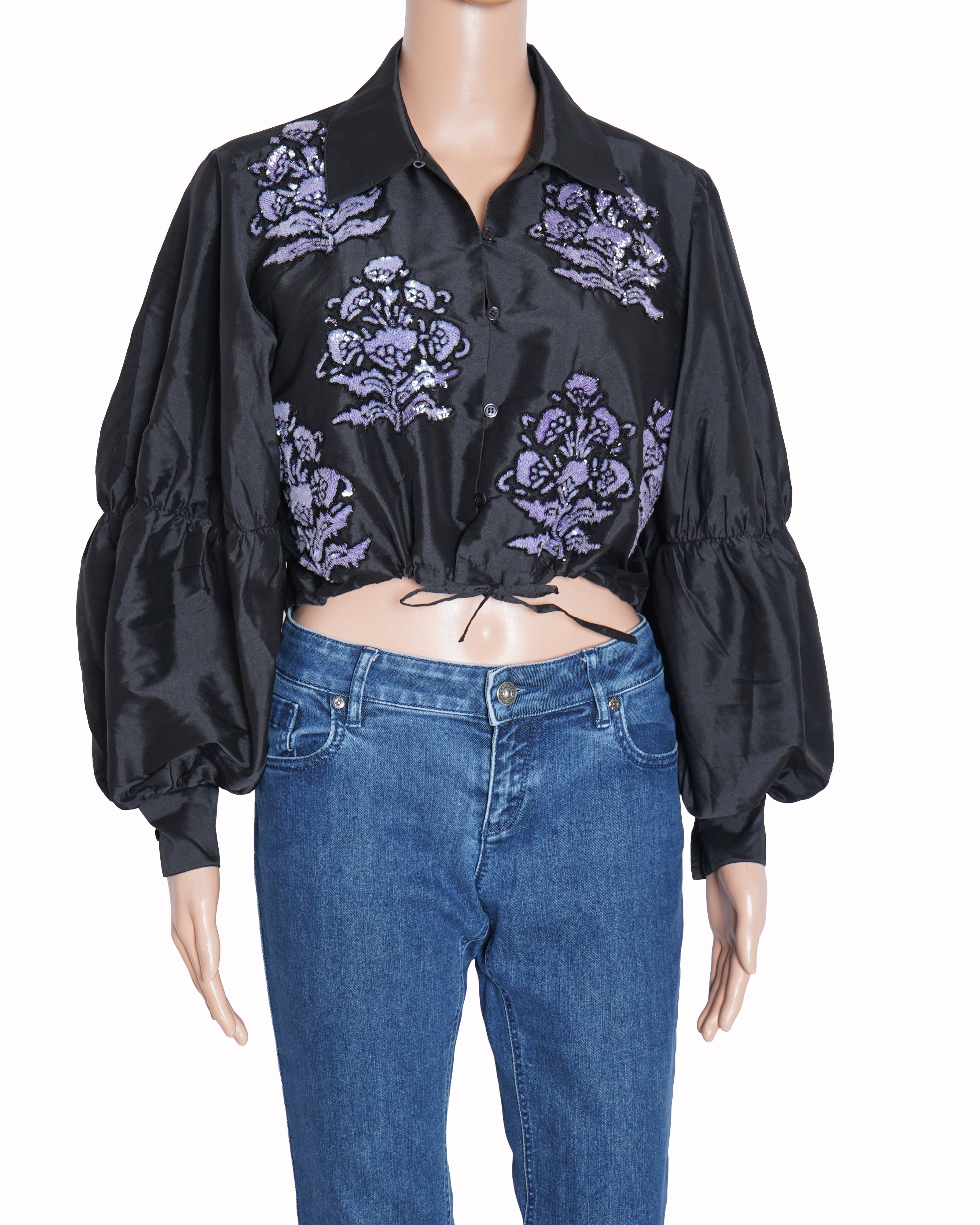 Dhruv kapoor embroidered tie up jacket