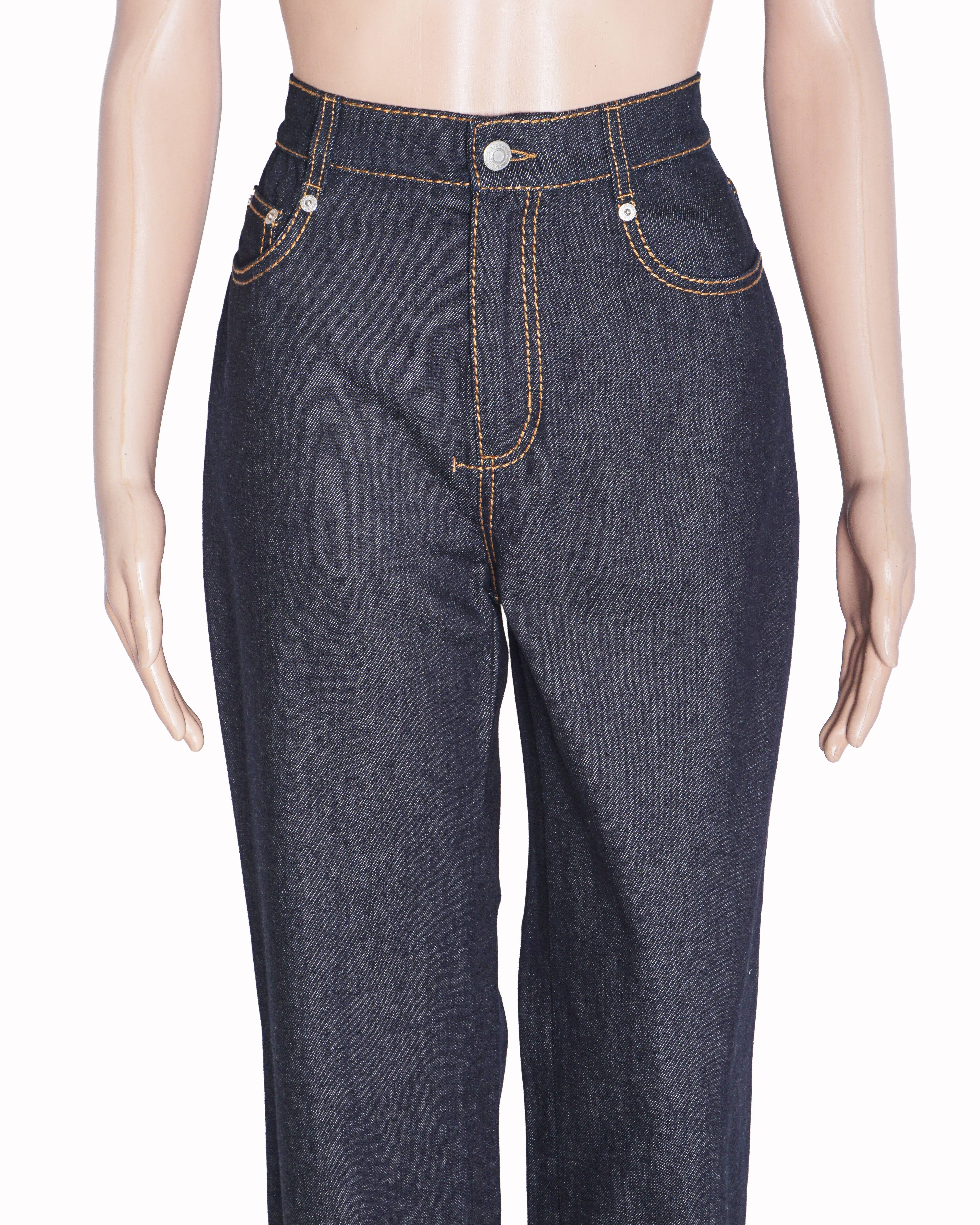 Alexander McQueen Dark Indigo Fold-Up Cuff Jeans