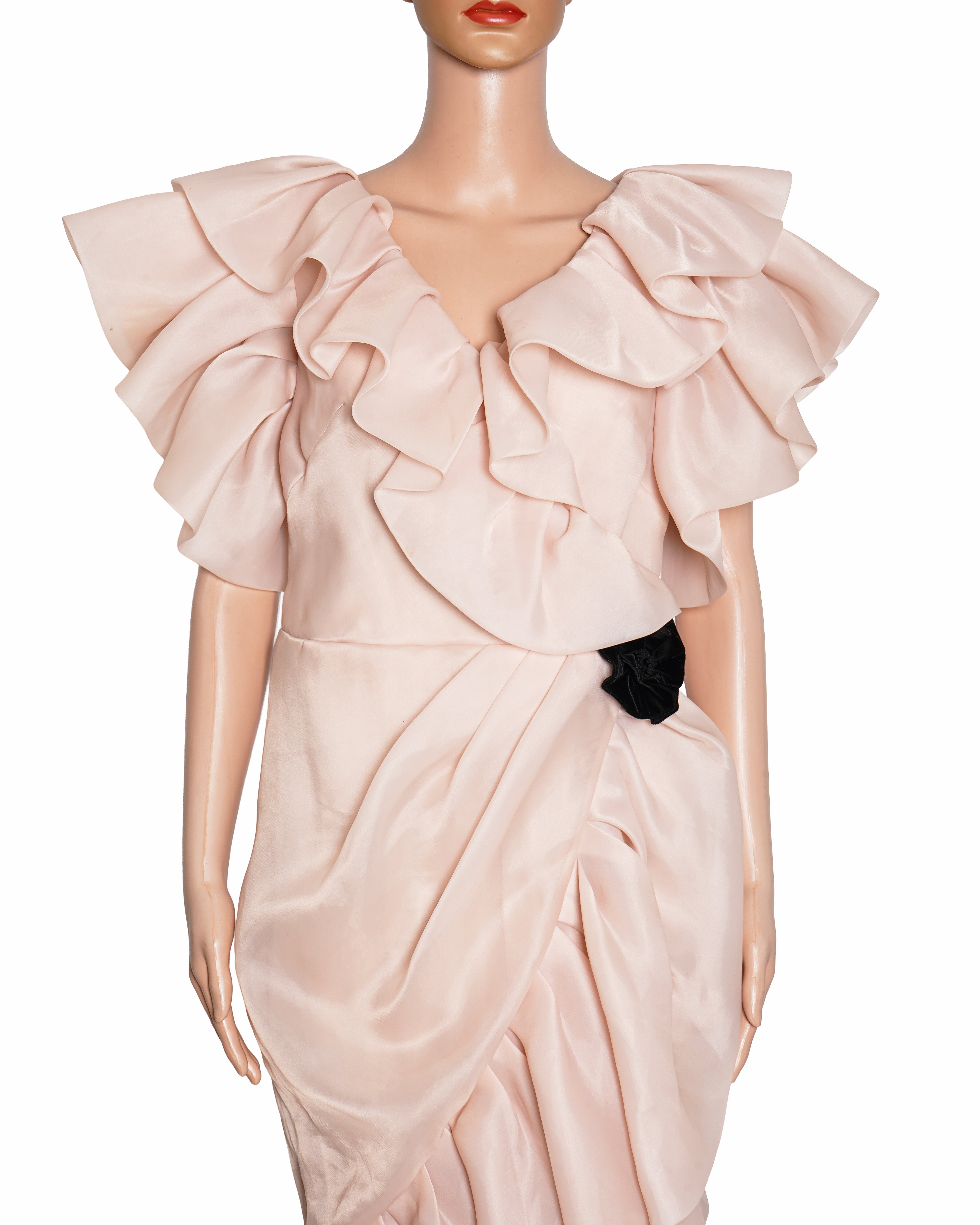 Gauri & Nainika Light Peach Ruffle dress