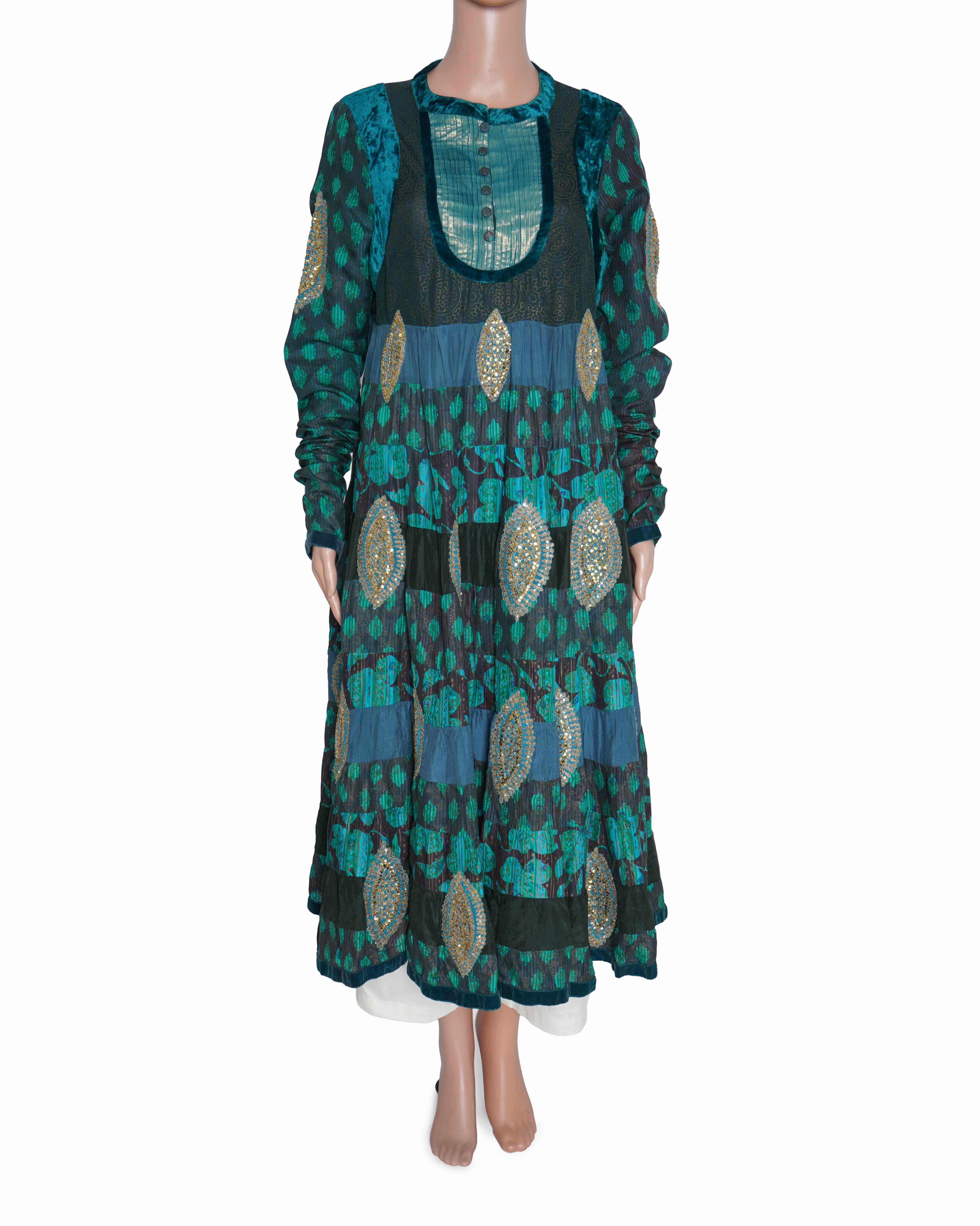 Shyam Narayan Prasad teal anarkali