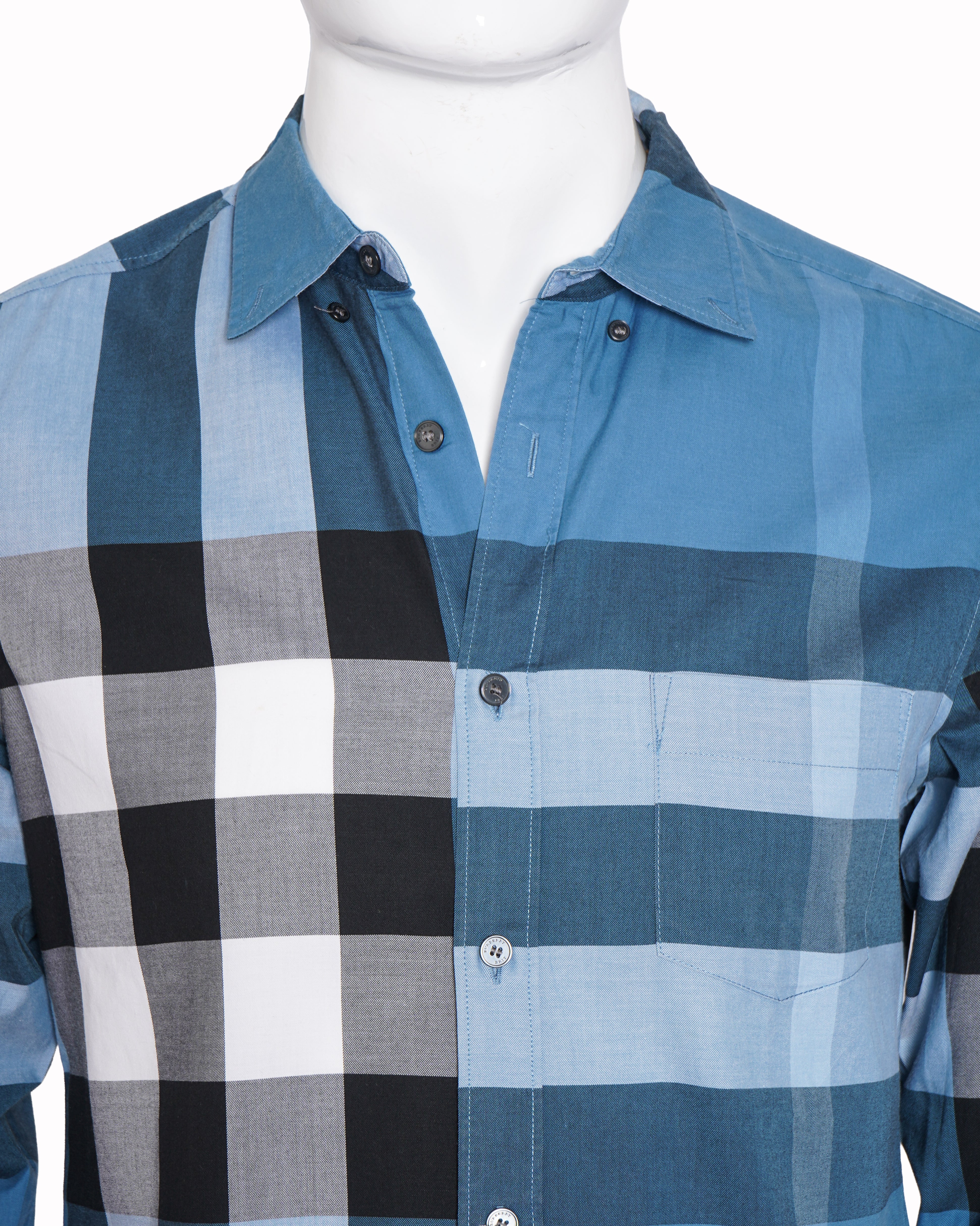Burberry blue checkered shirt
